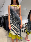 Vintage Green and Black Dress (XL)