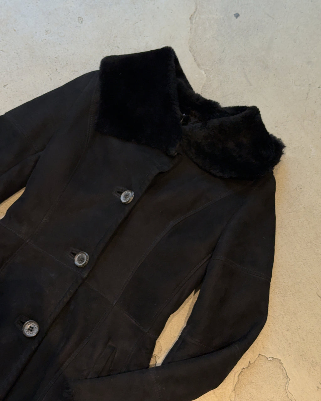Vintage Schwarzer Mantel (M)
