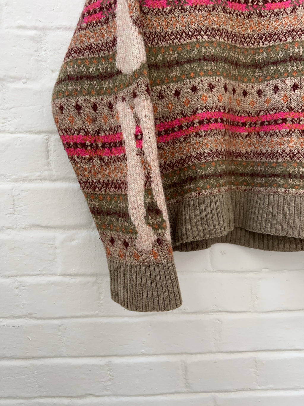 Kapital 7G Wool Bone Sweater (S) Designer Strick Pullover Vintage Store Still Thrifting
