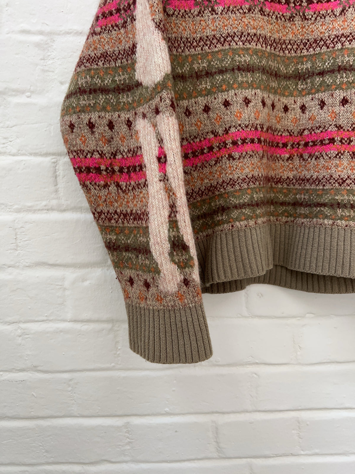 Kapital 7G Wool Bone Sweater (S) Designer Strick Pullover Vintage Store Still Thrifting