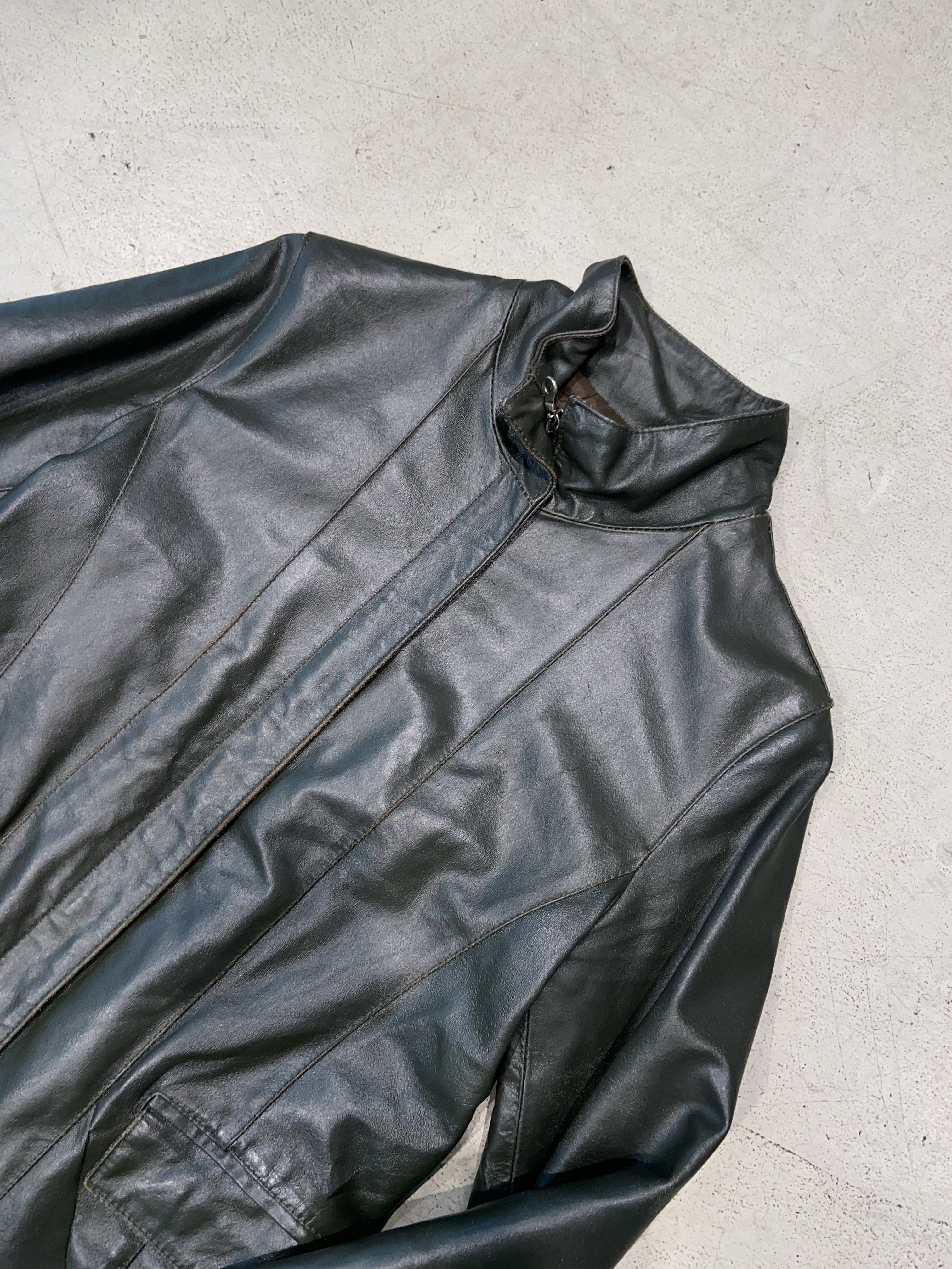 Vintage Conbipel Grüne Leder Jacke (S)