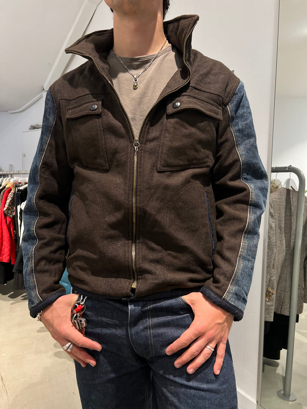 Vintage Trussardi Jeans Jeansjacke (L)