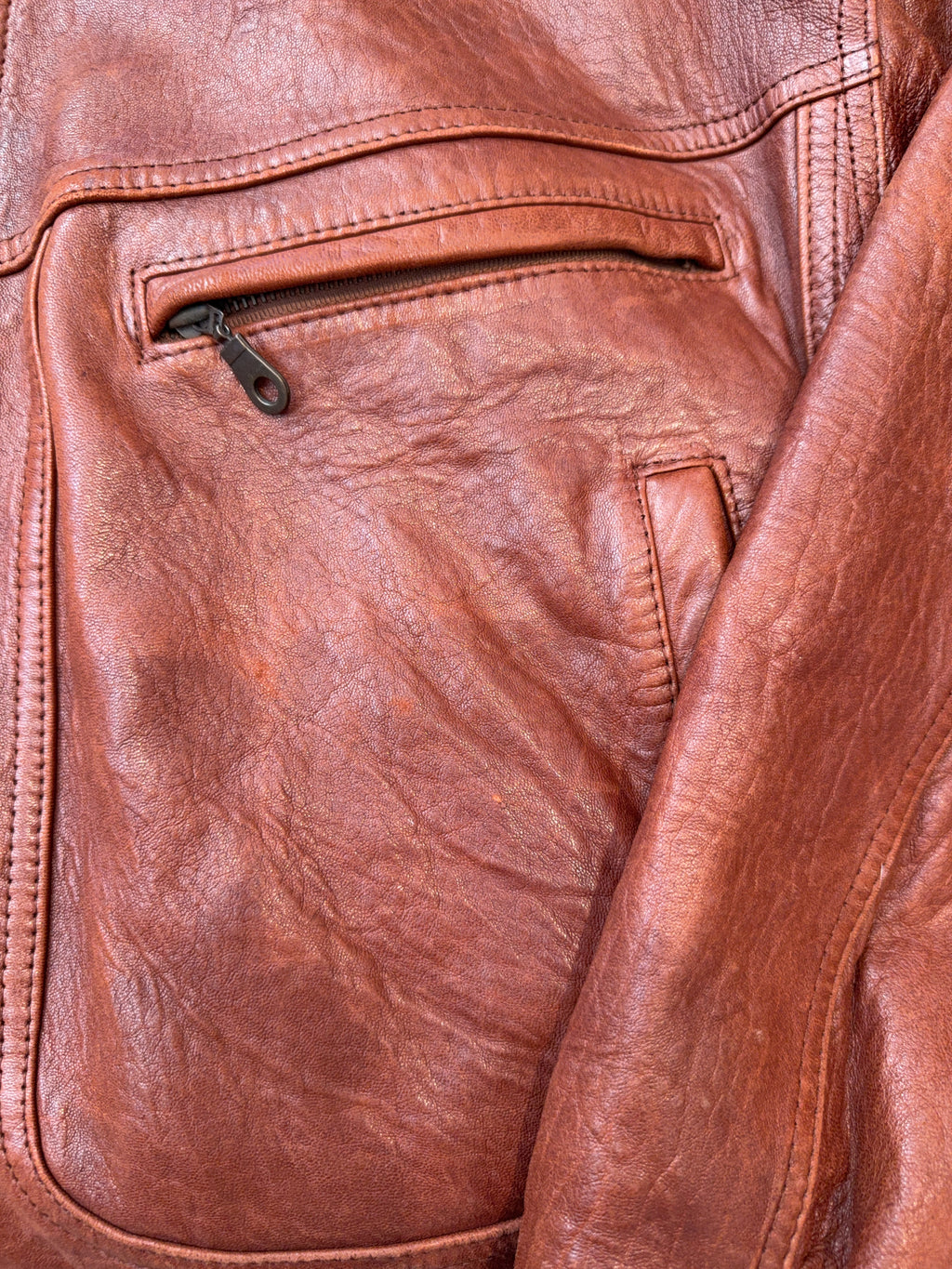 Vintage Leder Jacke (L)