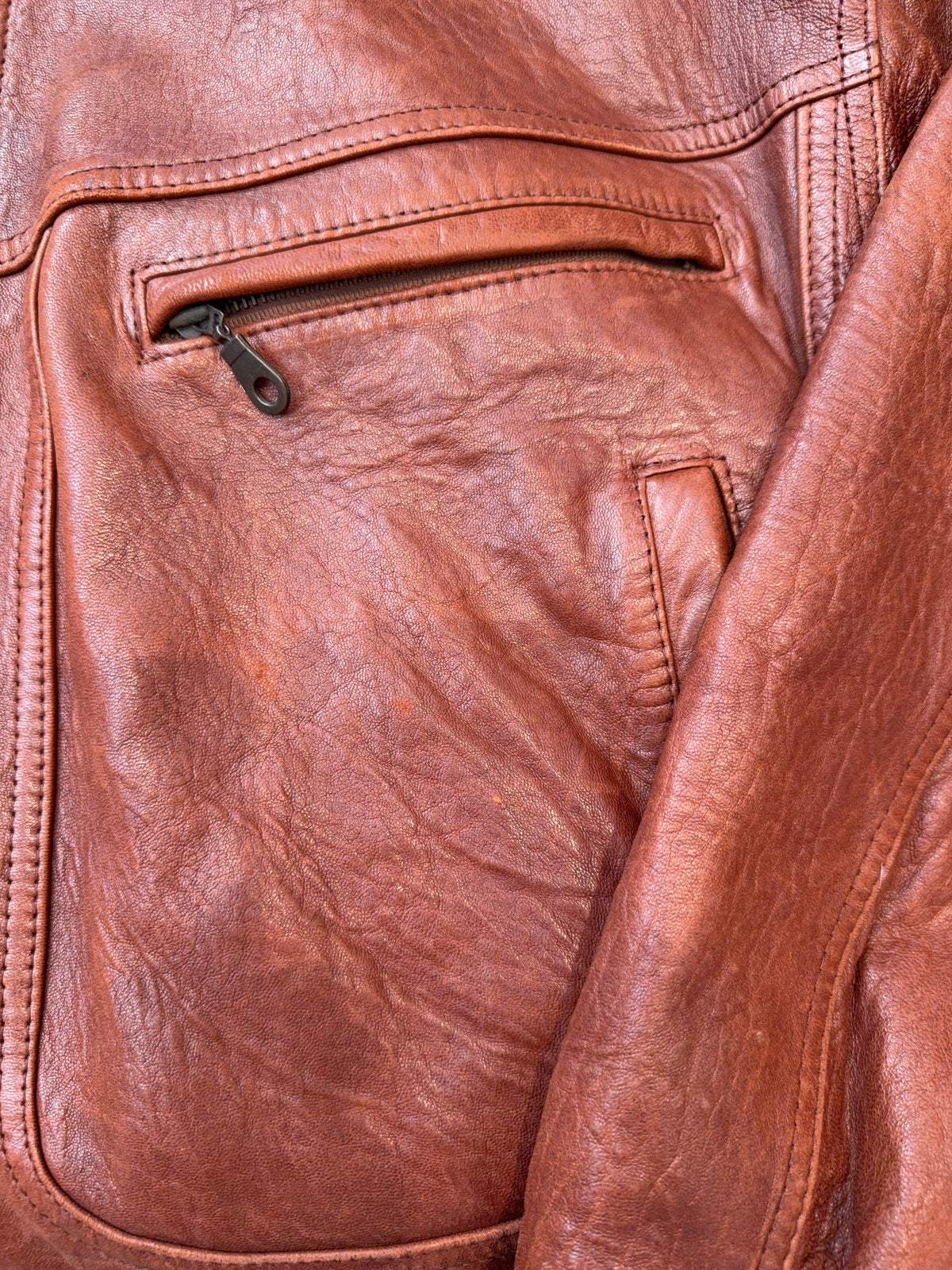Vintage Leder Jacke (L)