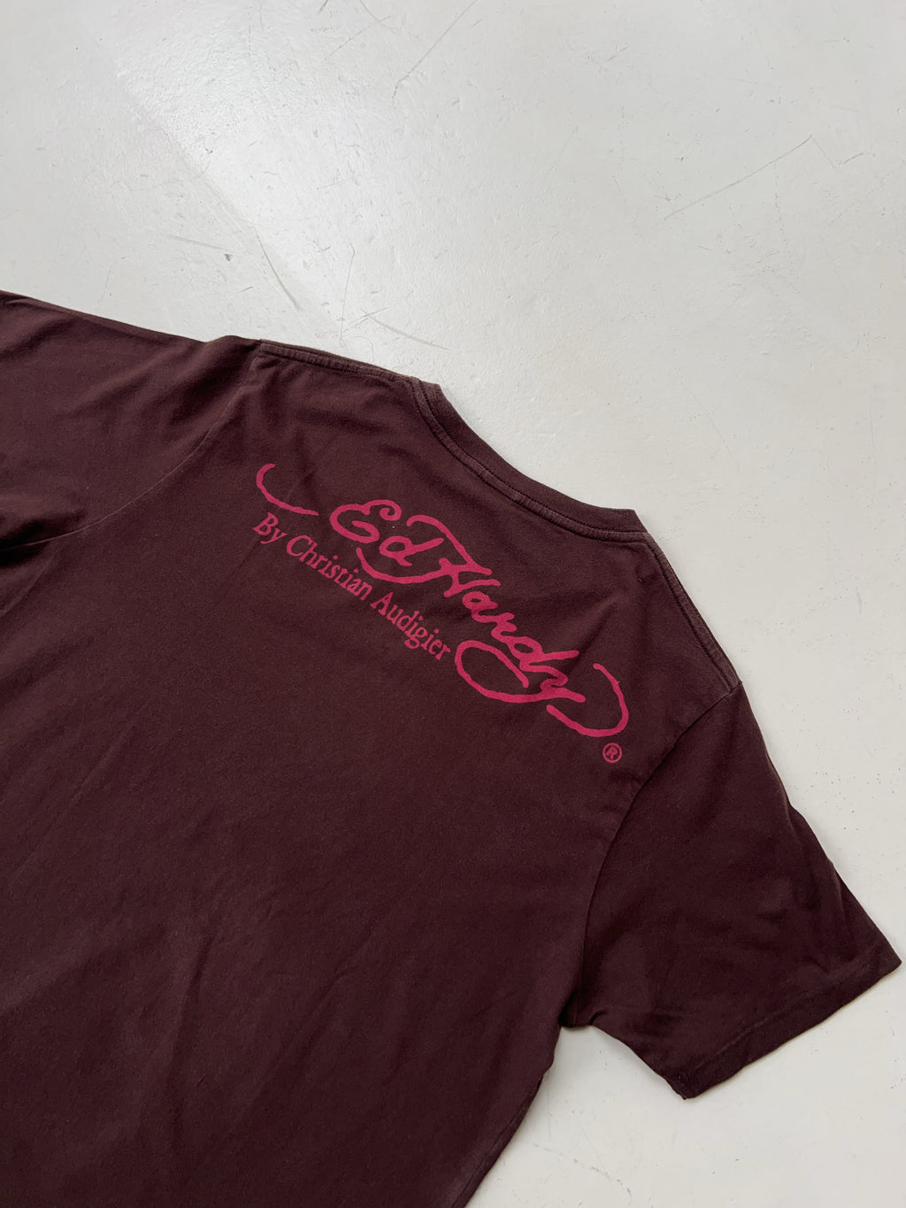 Vintage Ed Hardy Brown T-Shirt (L)
