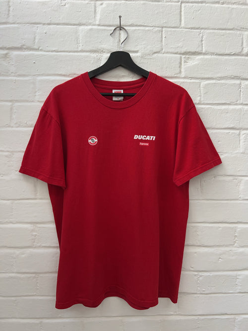 Supreme x Ducati Logos rot T-shirt (M)