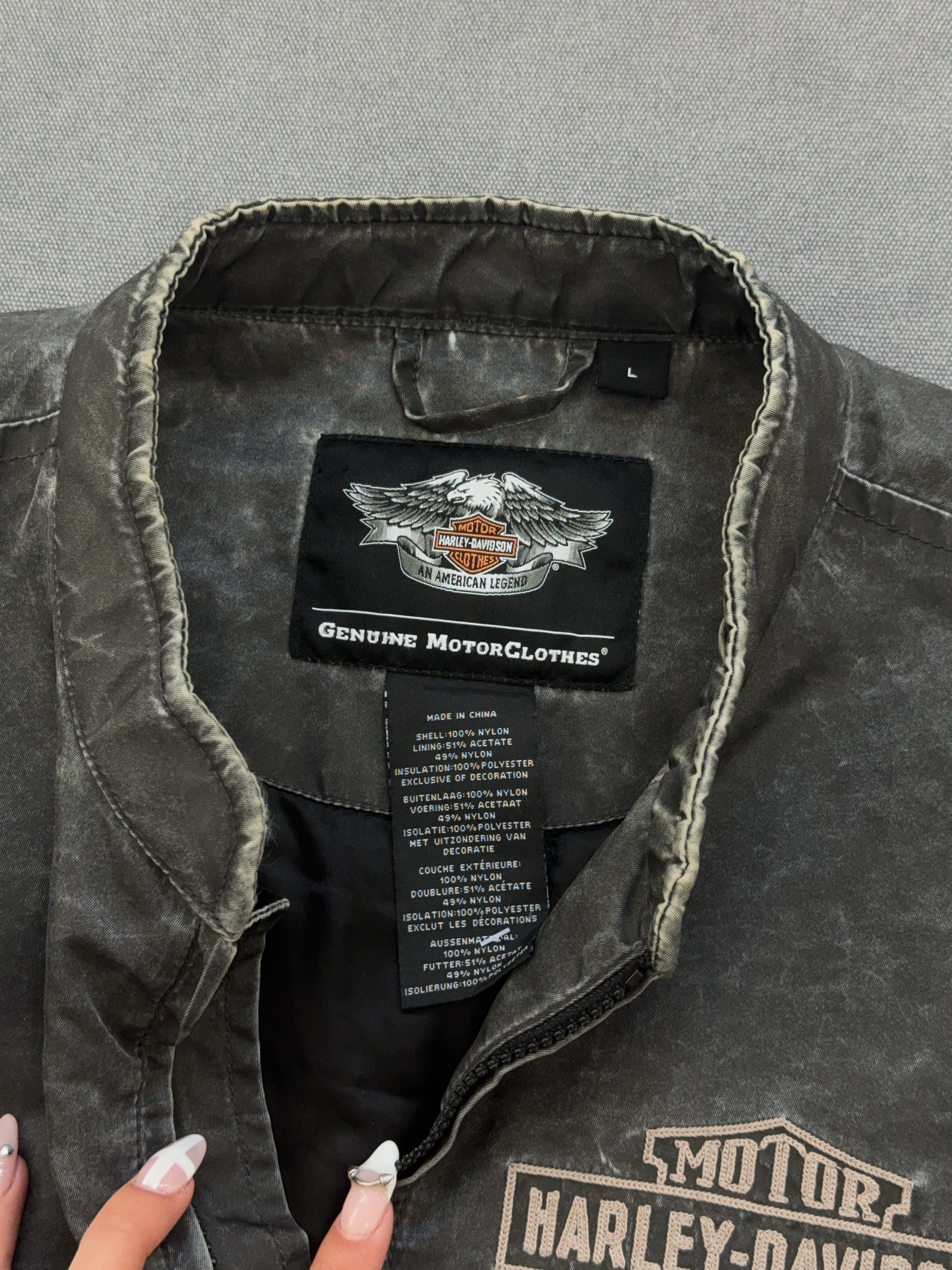 Vintage Harley-davidson Jeansjacke (L)