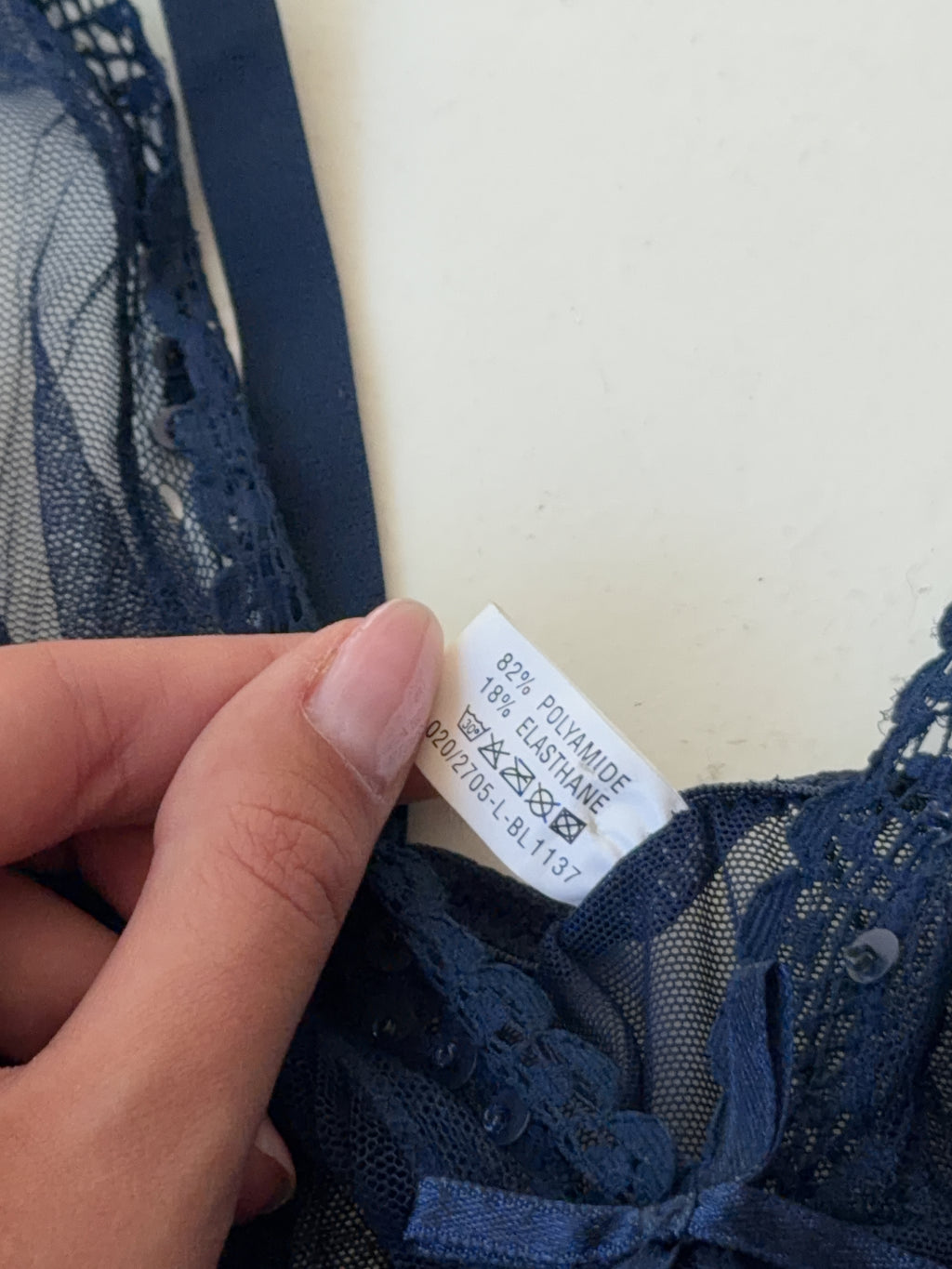 Vintage Blue Mesh Top (M)
