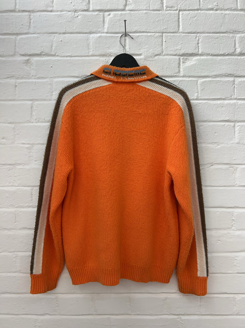 Supreme Mohair Zip Up Jacke Orange (M)