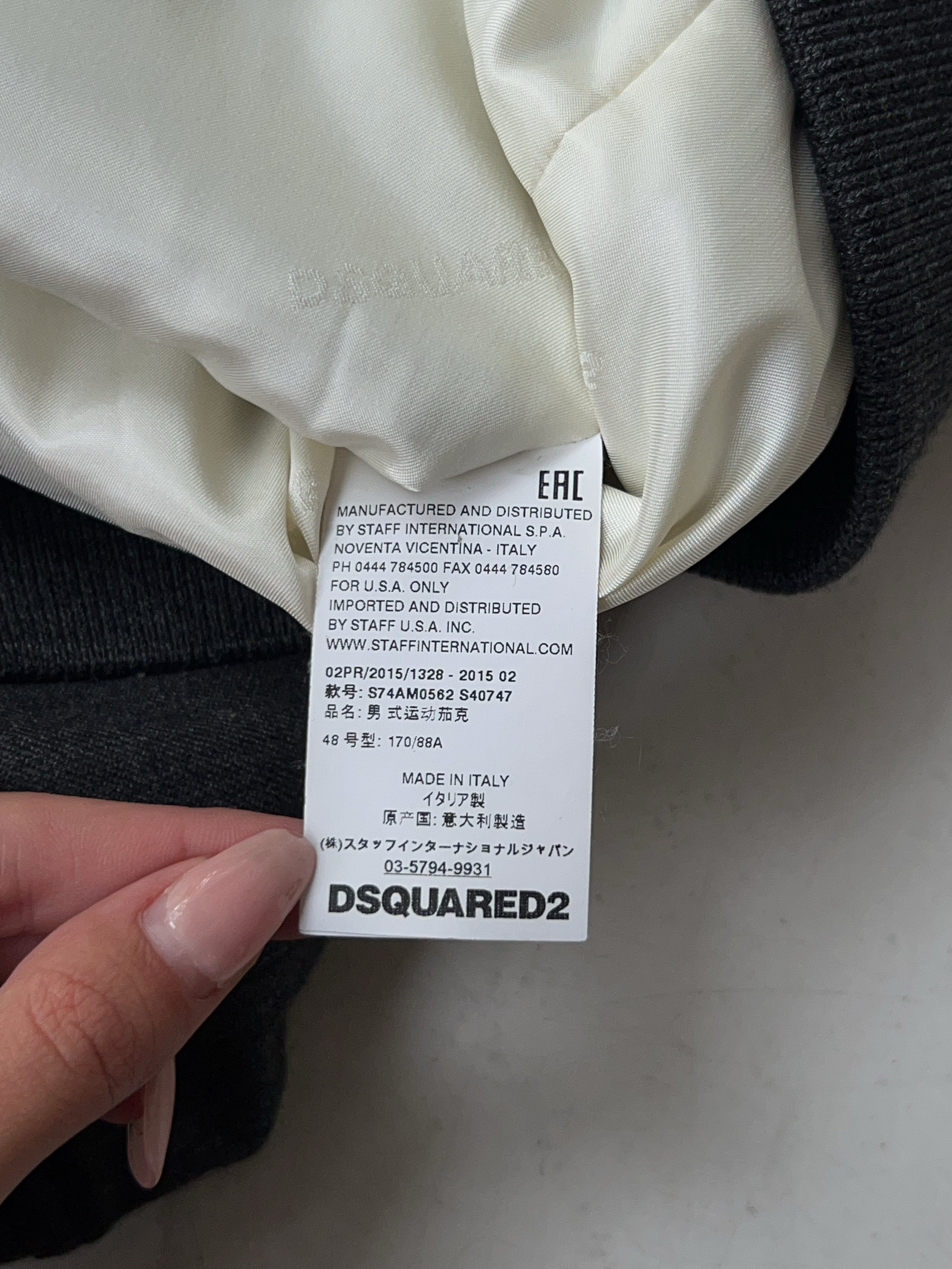 Vintage Dsquared2 Grey Satin Bomber Jacket (M/L)