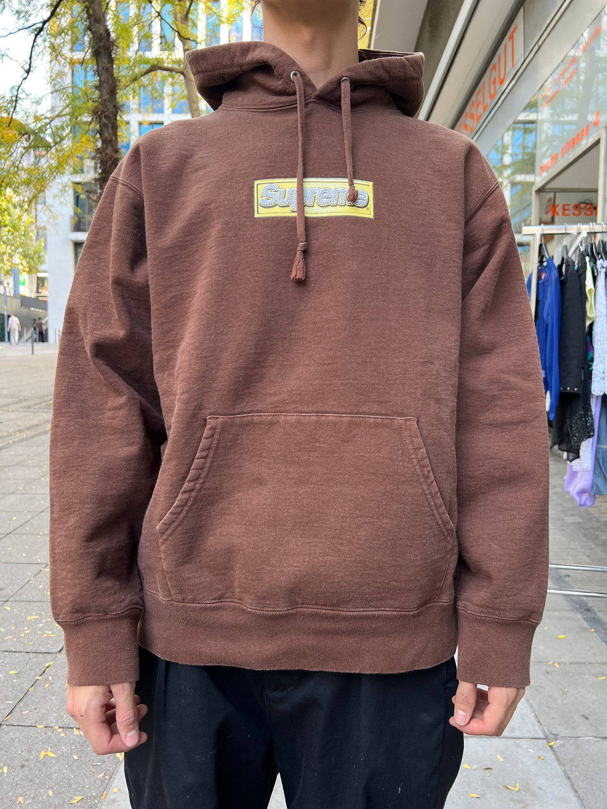 Supreme Bling Box Logo Hooded Sweatshirt (M)