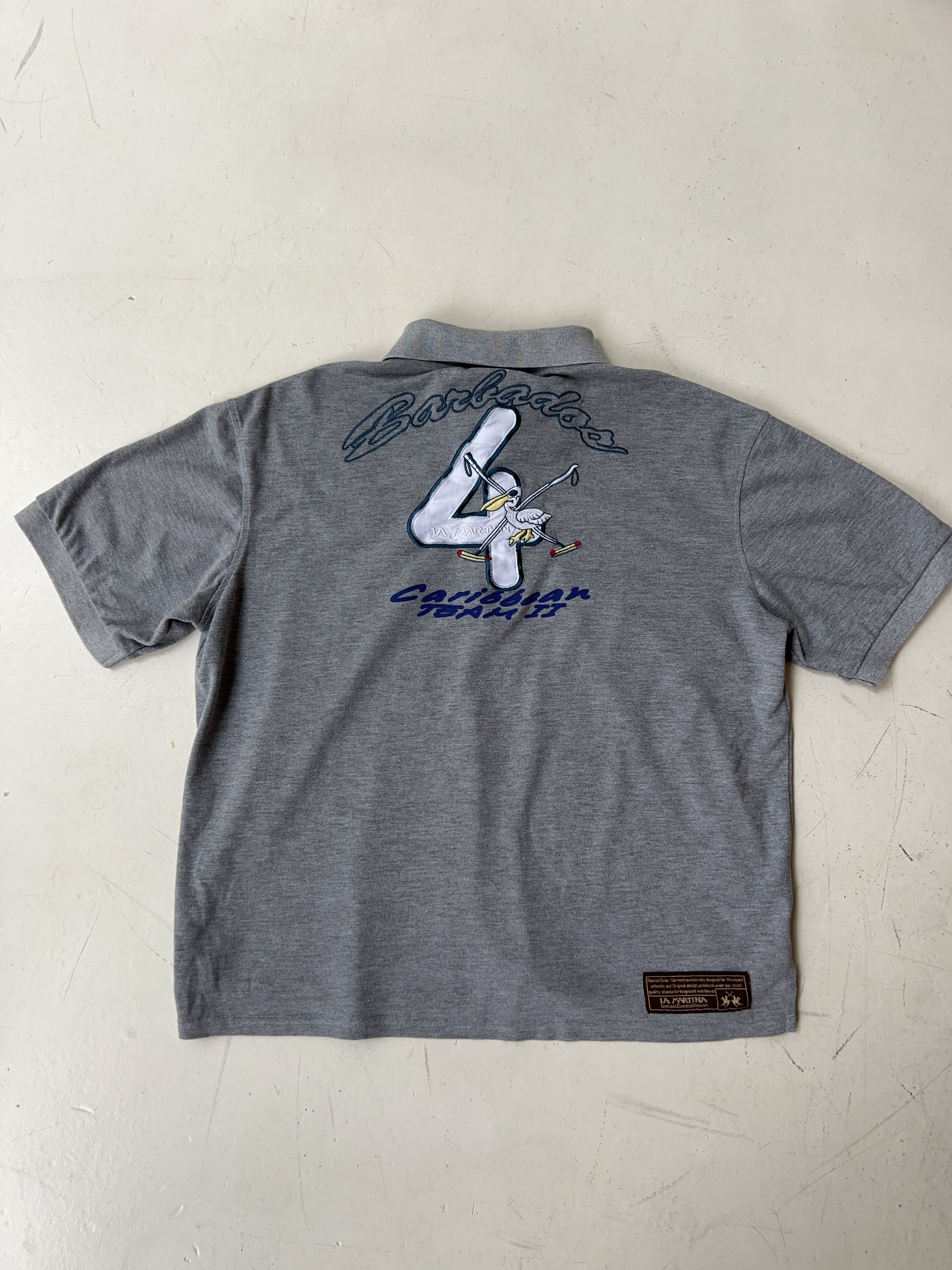 Vintage La Martina Grey Poloshirt (XL)