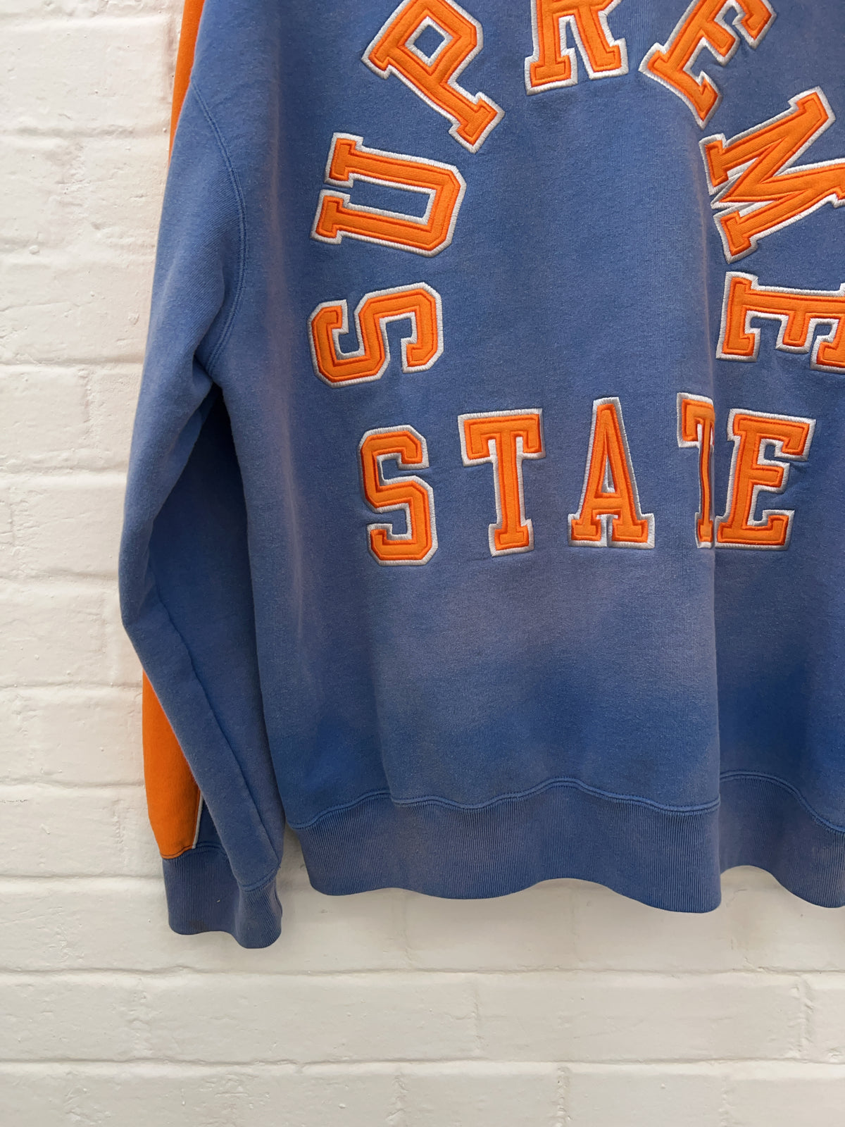 Supreme State Zip Up Hooded Sweatshirt Blau (L)