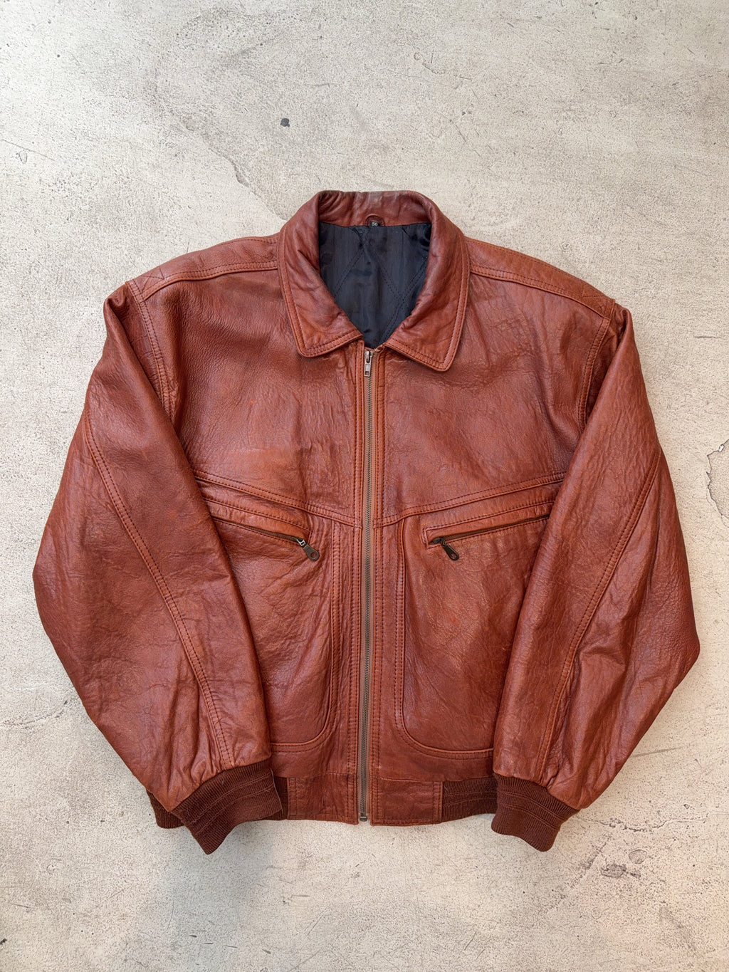 Vintage Leder Jacke (L)