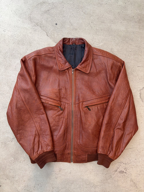 Vintage Leder Jacke (L)