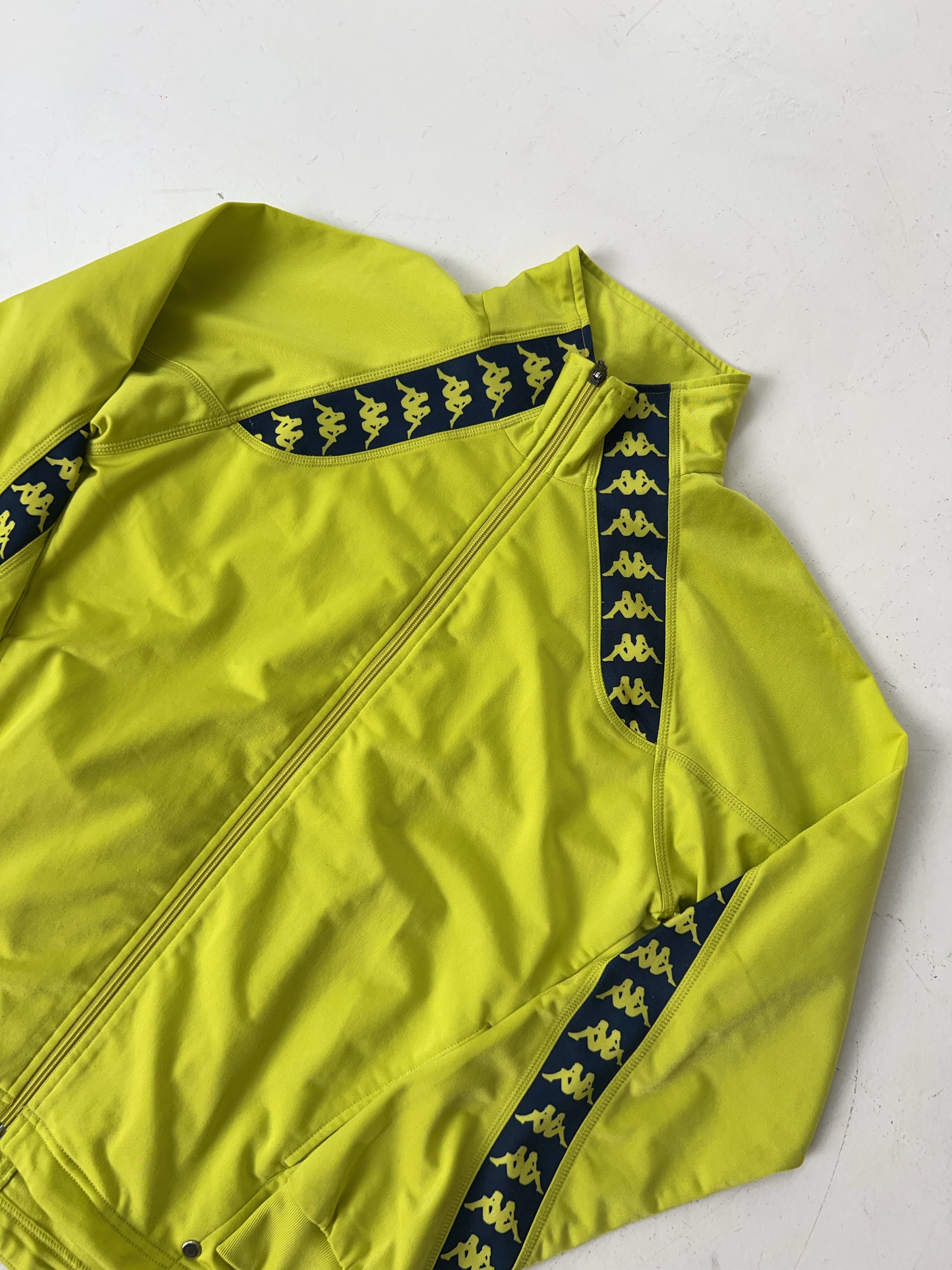 Vintage Kappa Neon Gelbe Track Jacke (M)