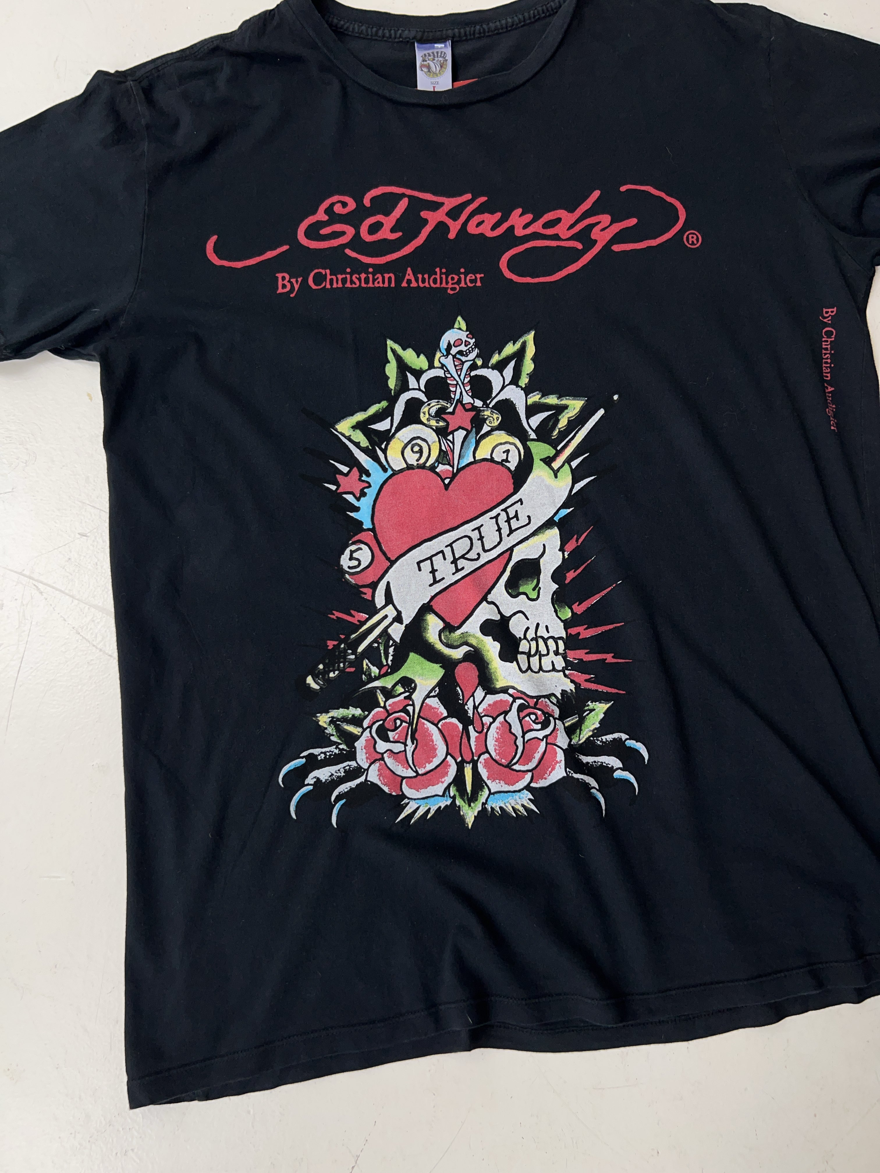 Vintage Ed Hardy Black T-Shirt (L)