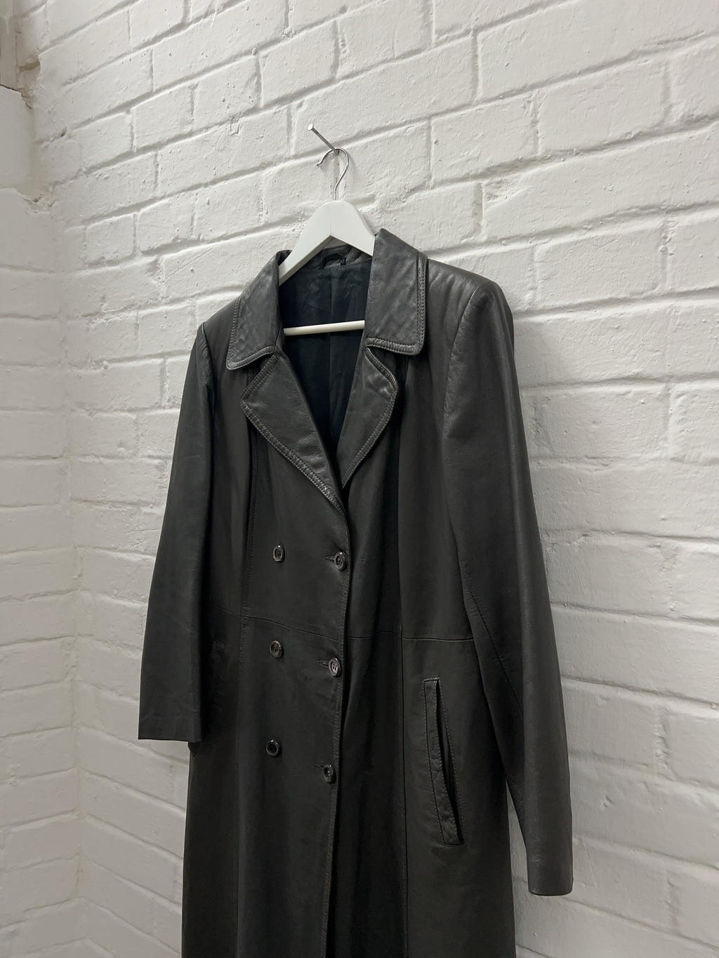 Vintage Kres maxi Ledermantel (L)