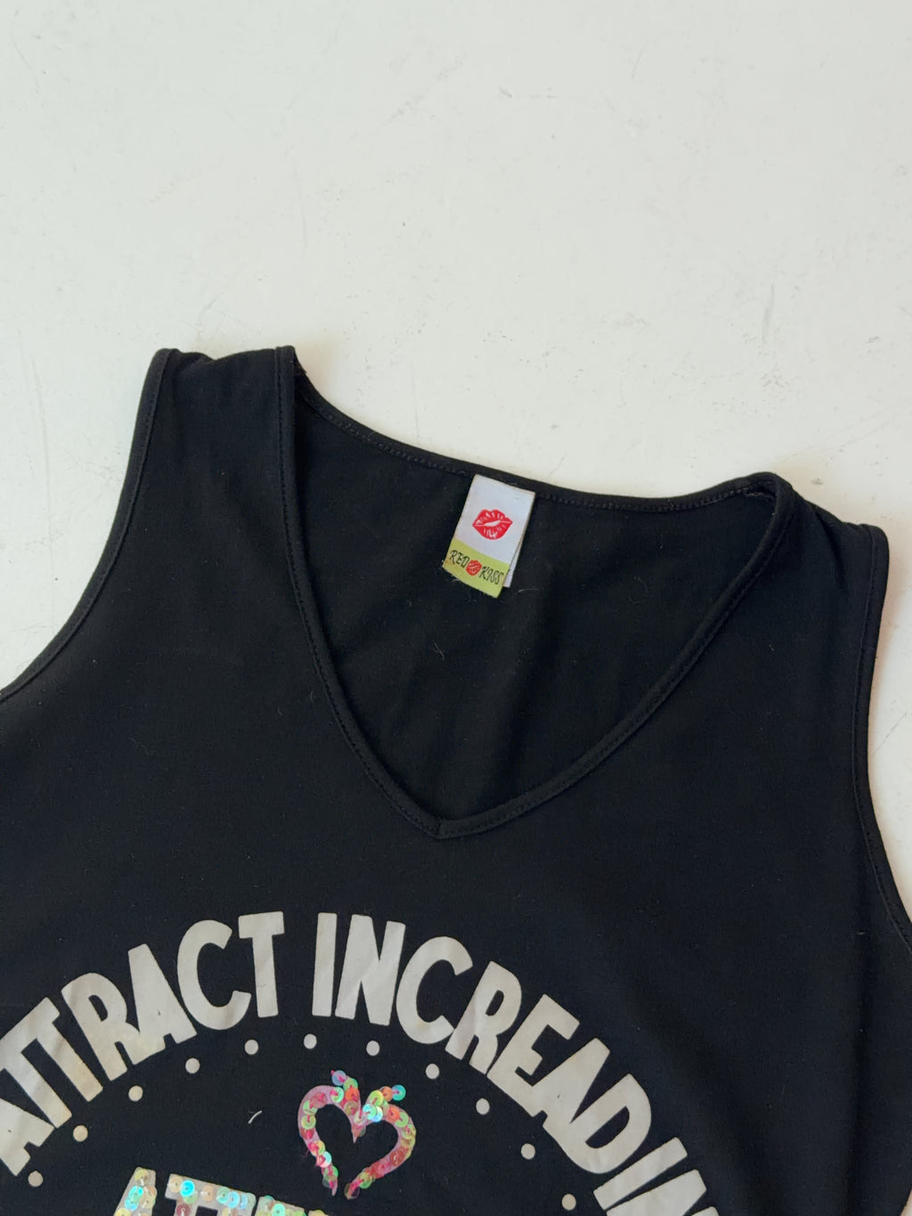 Vintage Red Kiss Top (L)