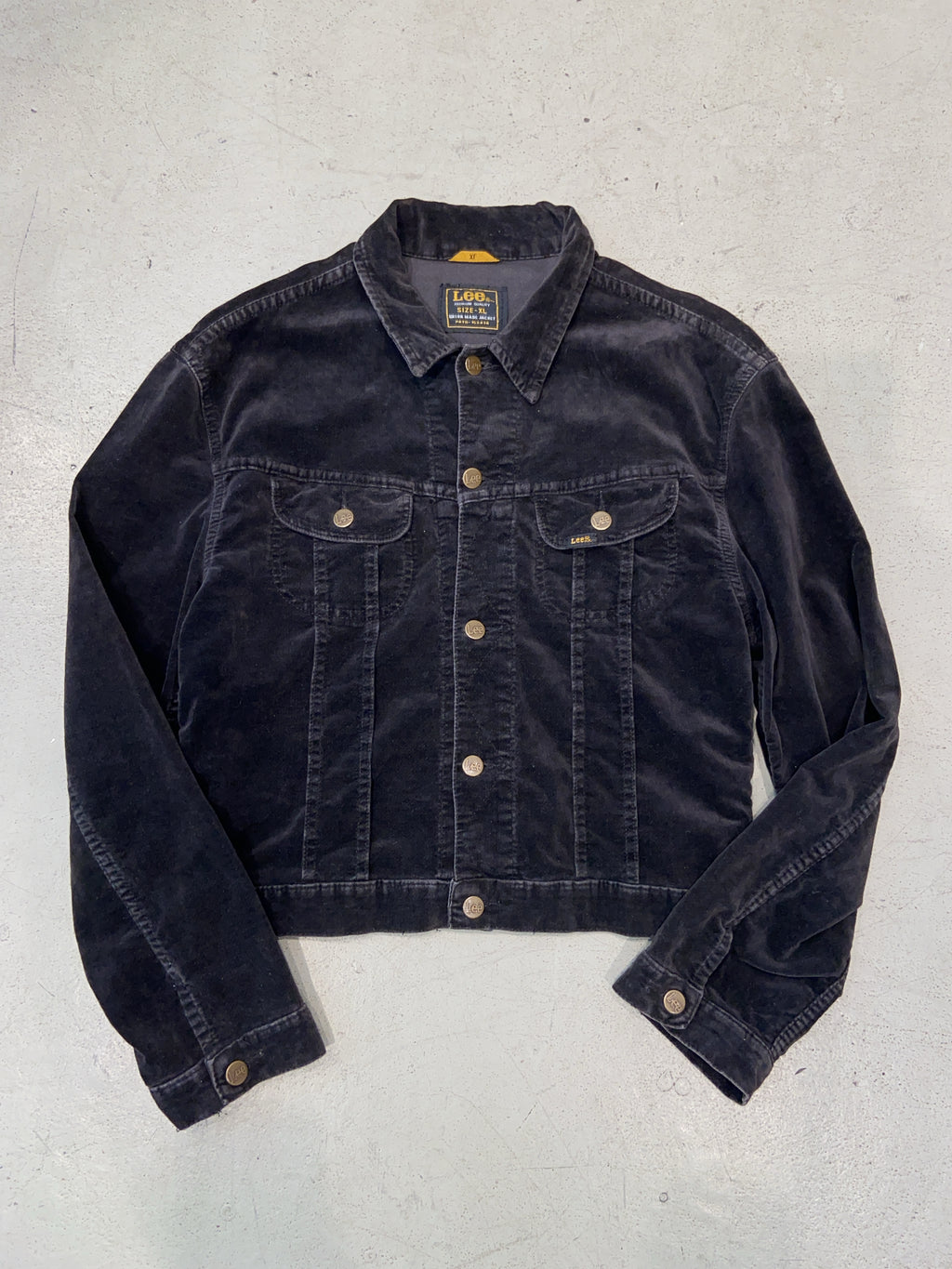 Vintage Lee Black Velvet Jacket (XL)