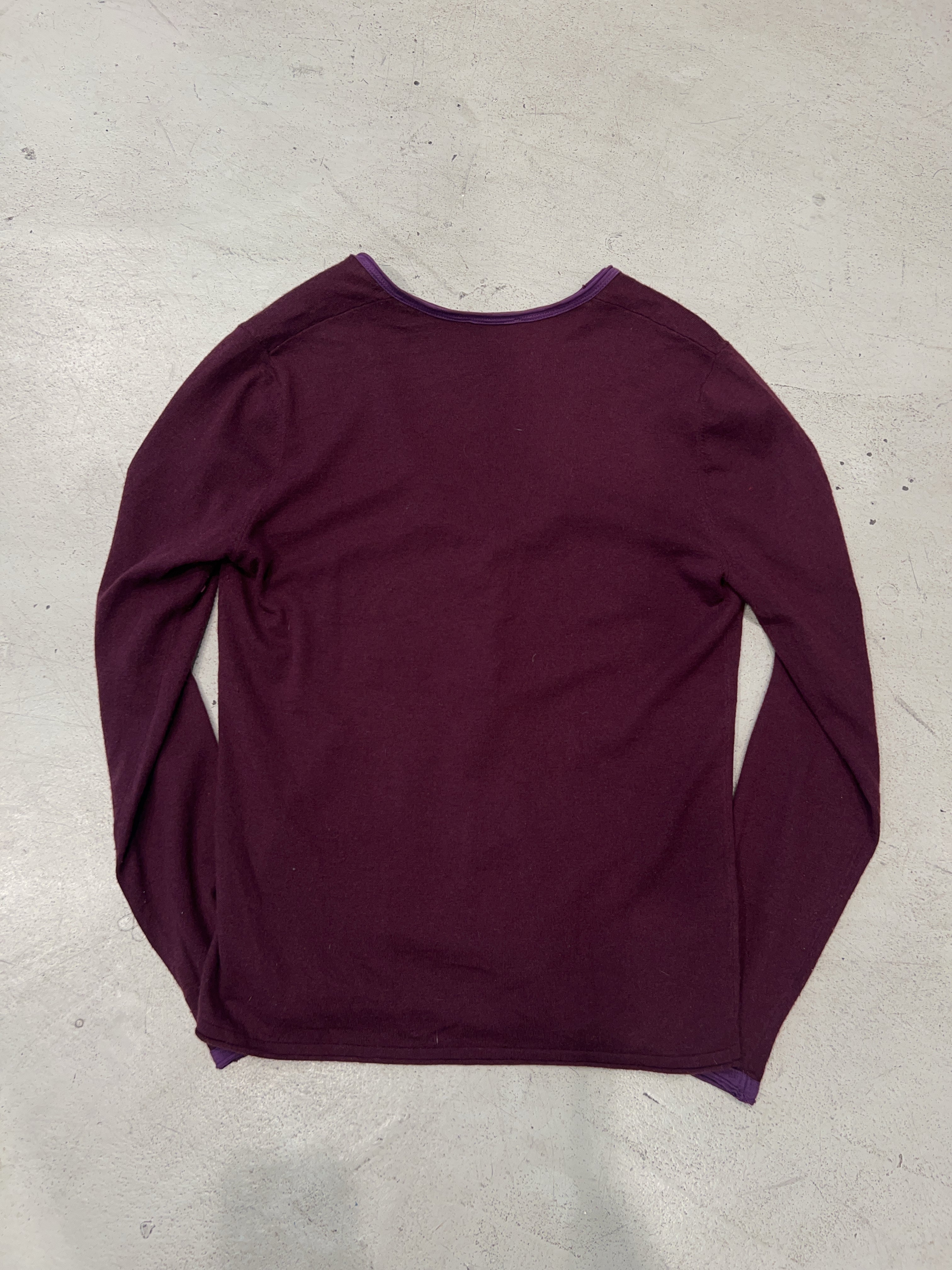 Vintage Sisley Purple Cardigan (L)