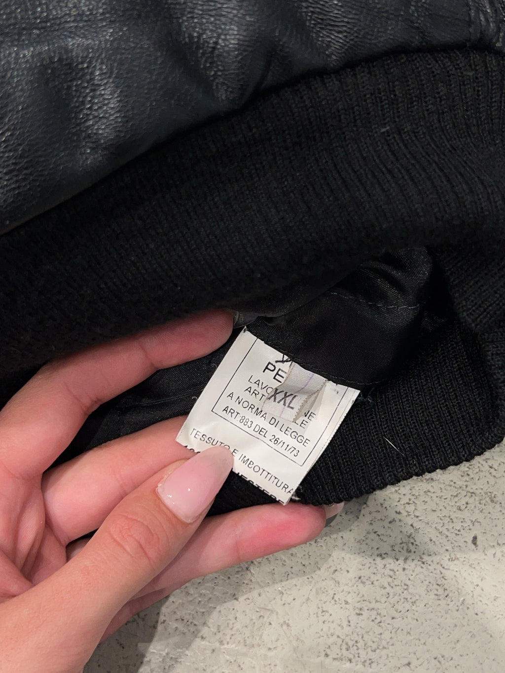 Vintage Full Zip Leder Jacke (XXL)