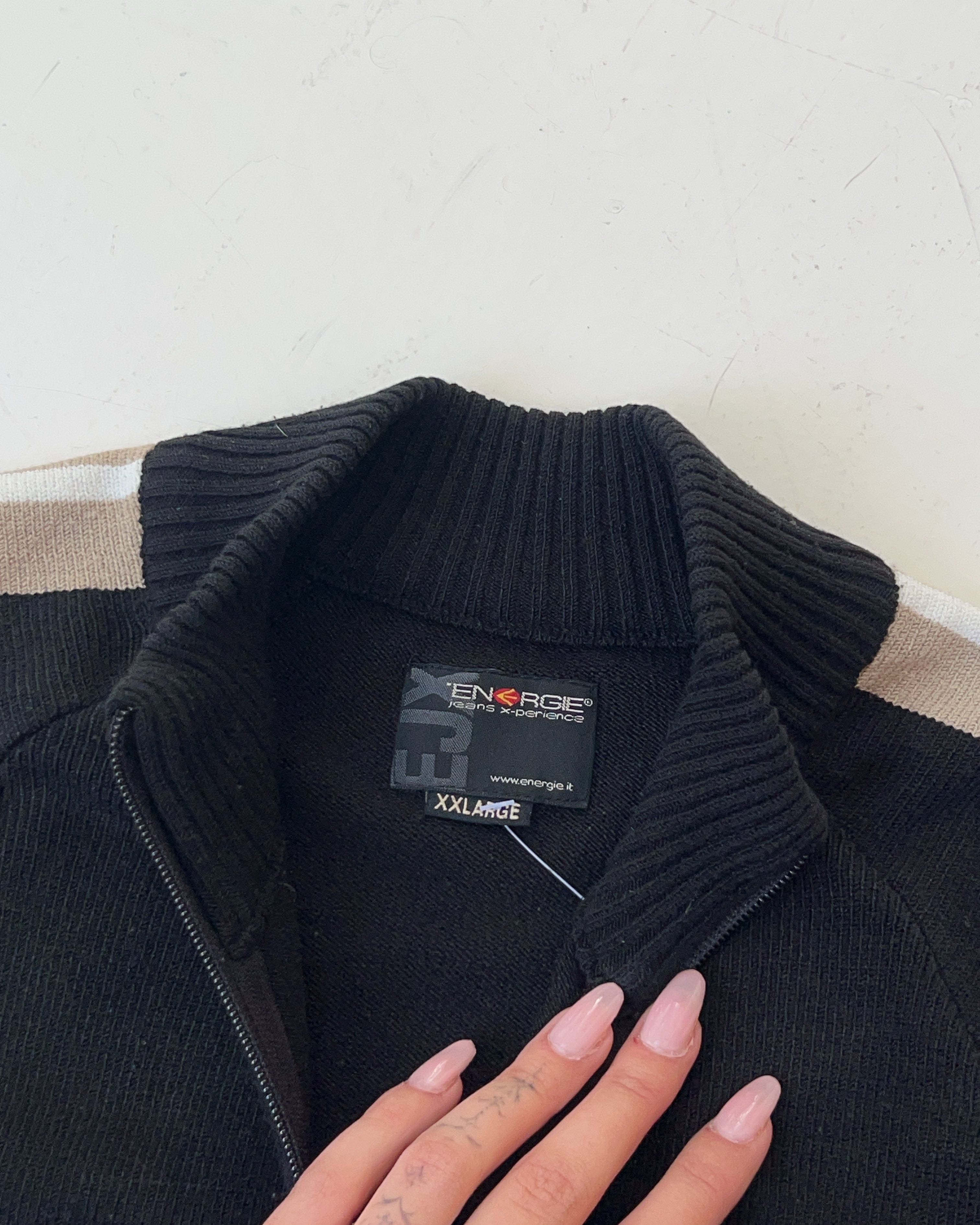 Vintage Energie Knit Zip Jacke (XXL)