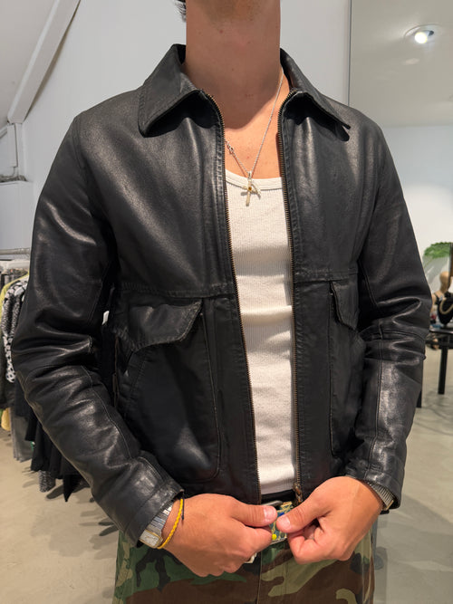 Vintage Engine Leder Jacke (L)