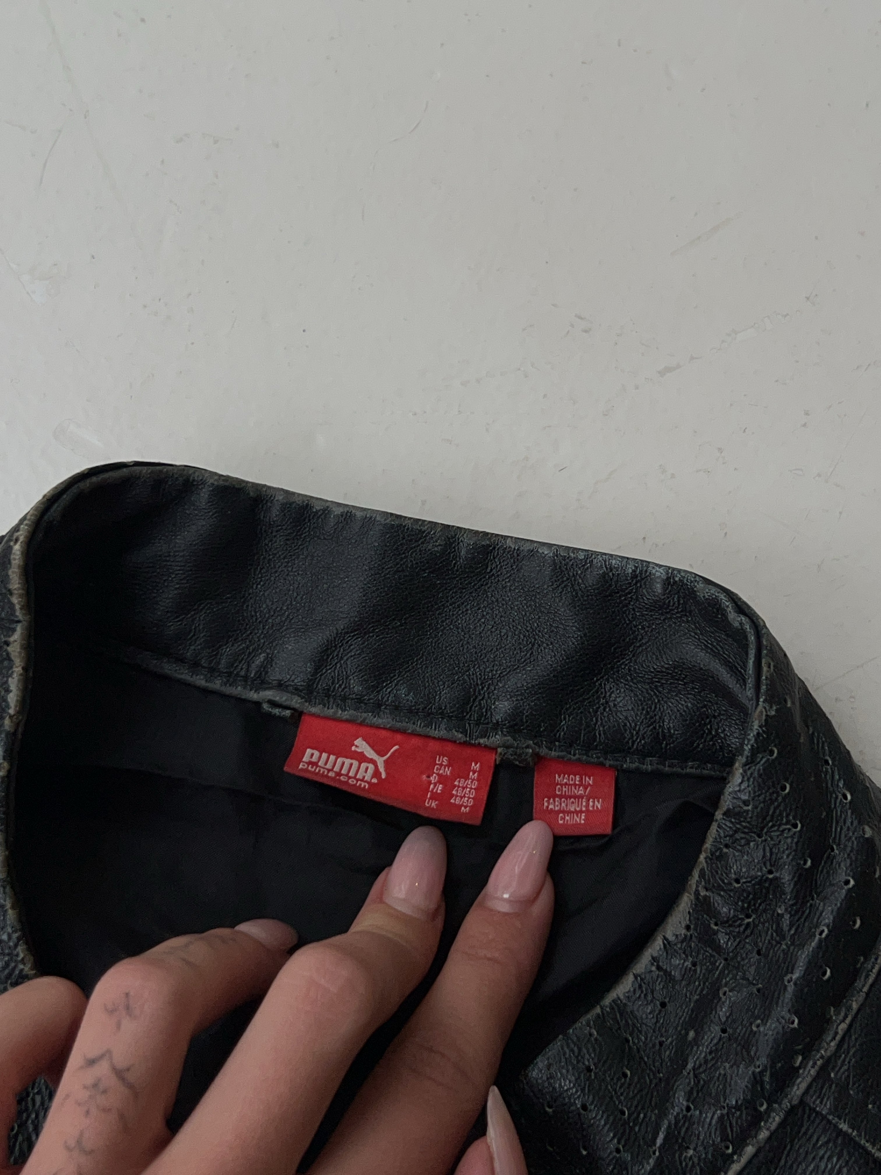 Vintage Puma Leder Jacke (M)