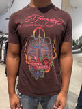 Vintage Ed Hardy Brown T-Shirt (L)