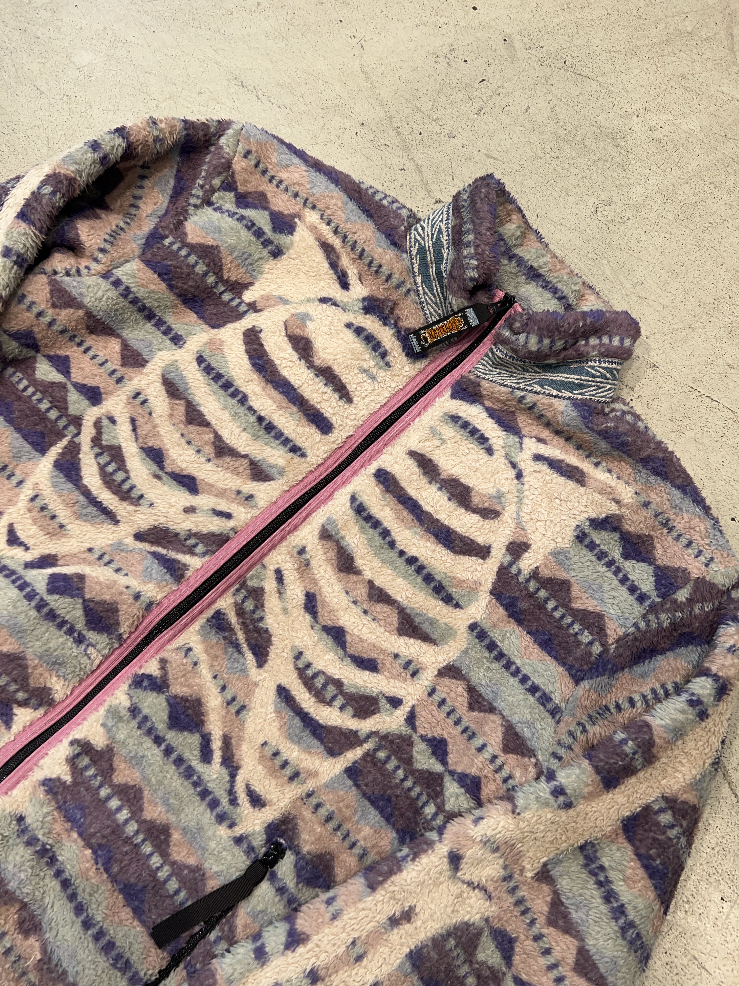 Vintage Kapital Ashland Stripe & Bone Fleece Jacke (XL)