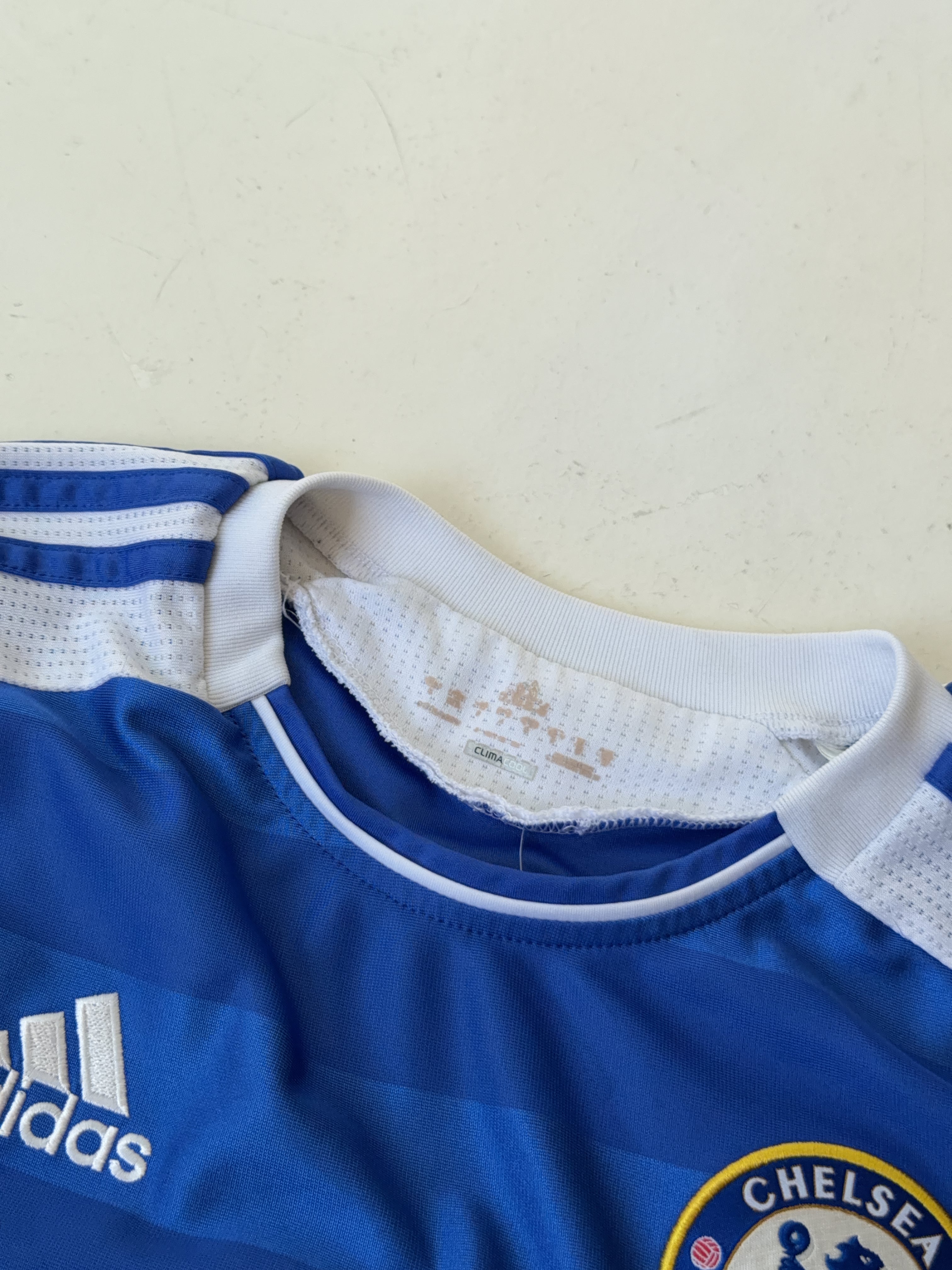 Vintage Adidas Chelsea 2011/12 David Luiz Home Jersey (S)