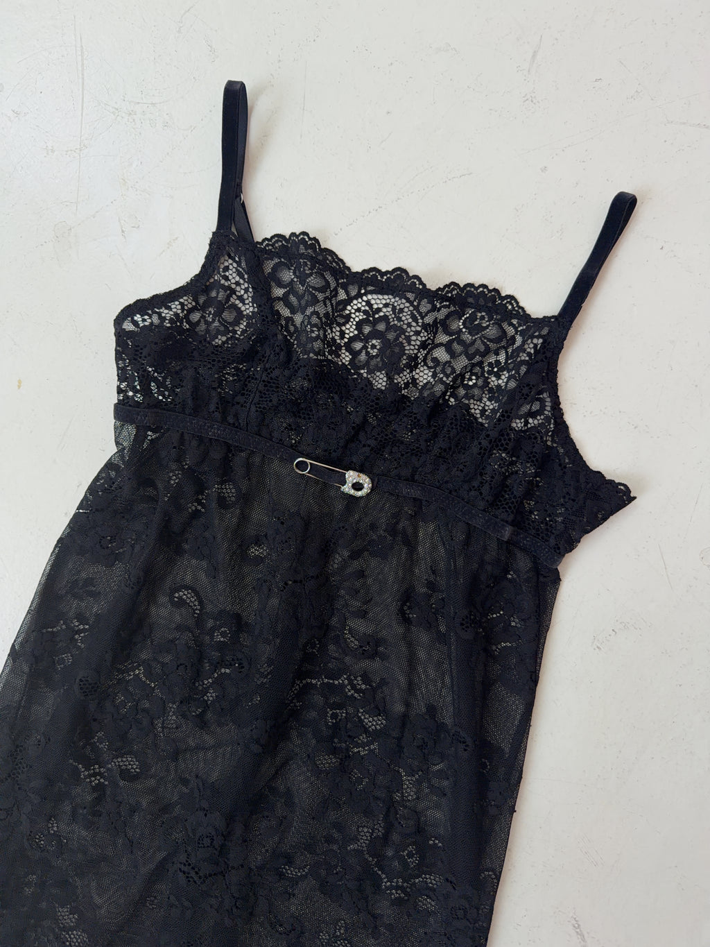 Vintage Black Lace Top (M)