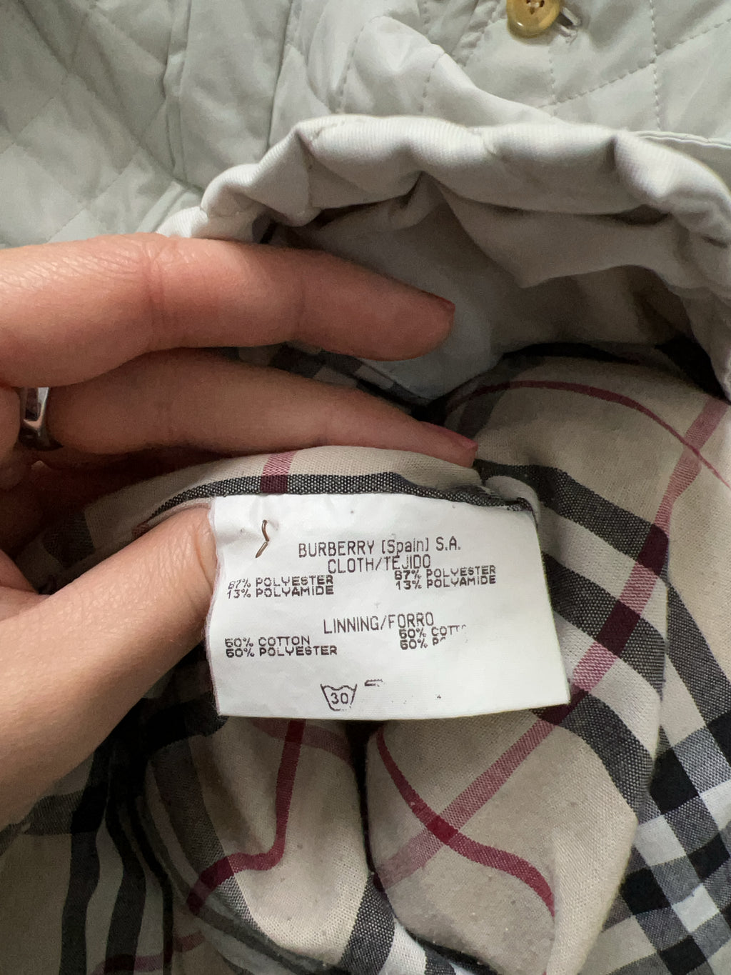 Vintage Burberry Steppjacke offwhite (XL)