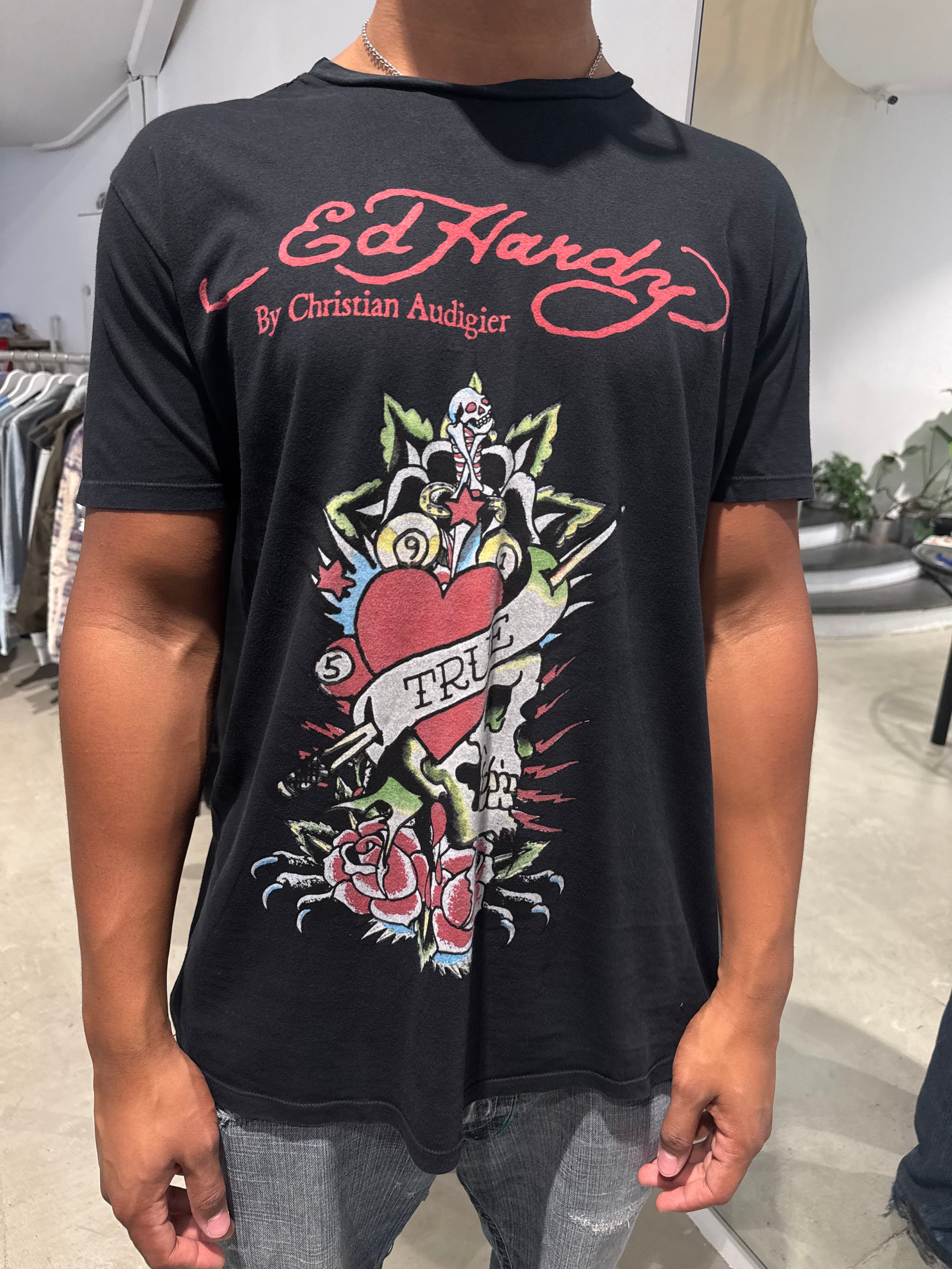 Vintage Ed Hardy Black T-Shirt (L)