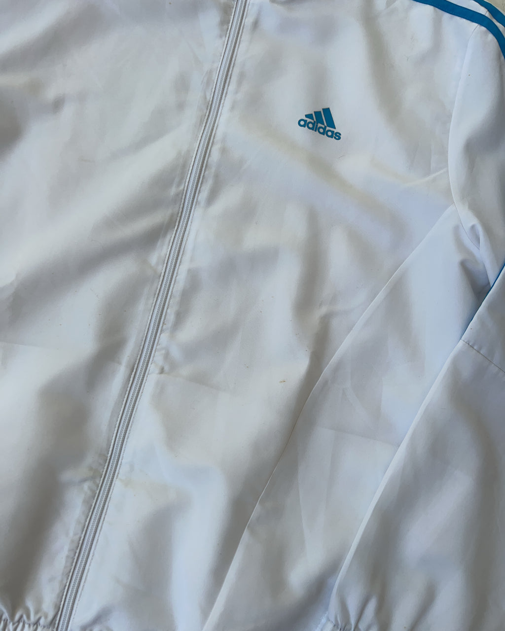 Vintage Adidas Weiße Jacke (XL)