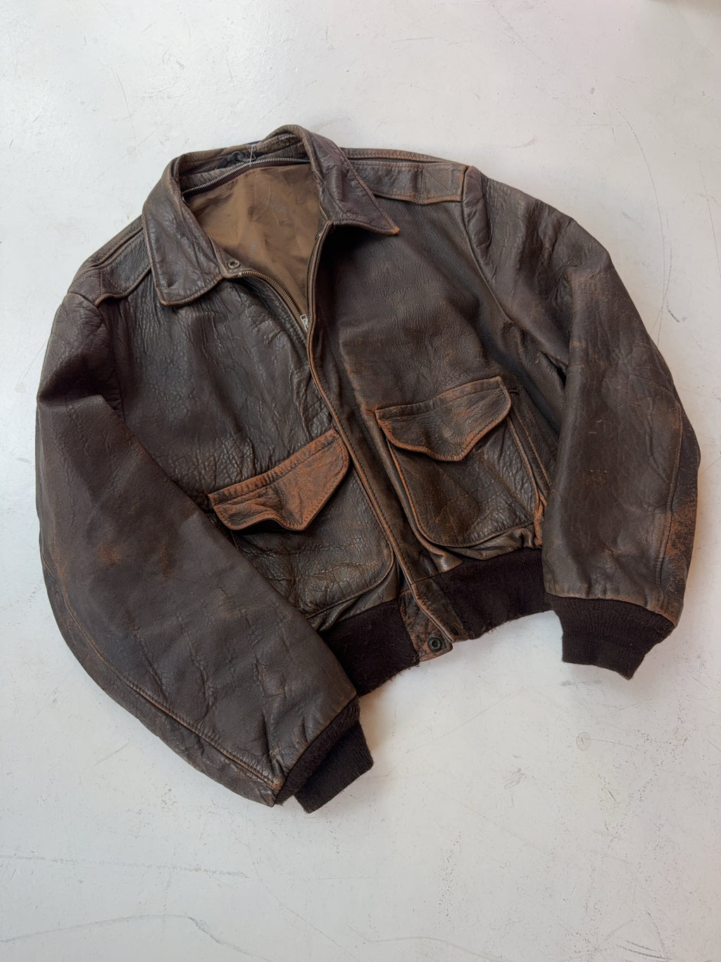 Vintage Schott Leder Bomber Jacke (L)