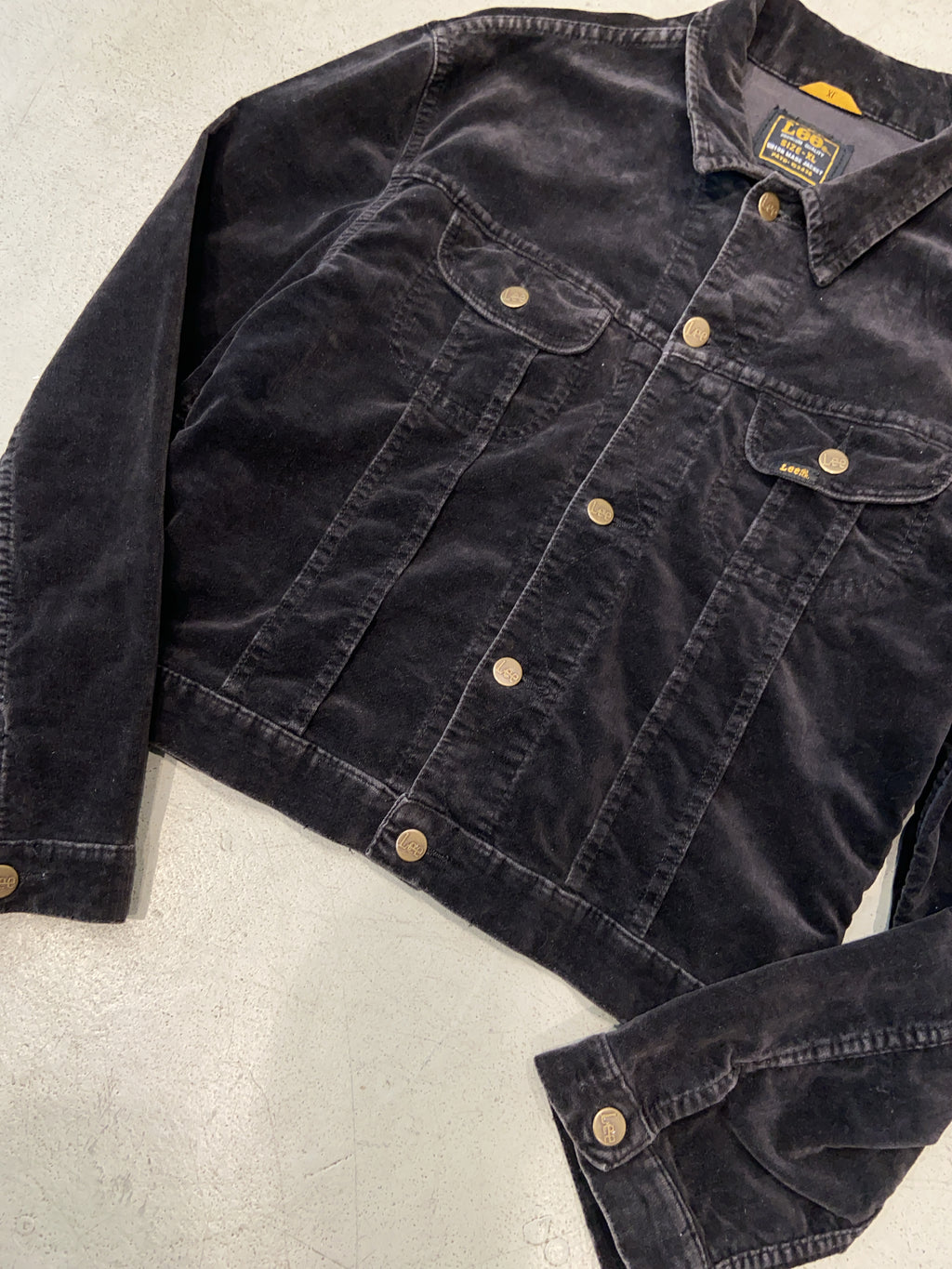 Vintage Lee Black Velvet Jacket (XL)