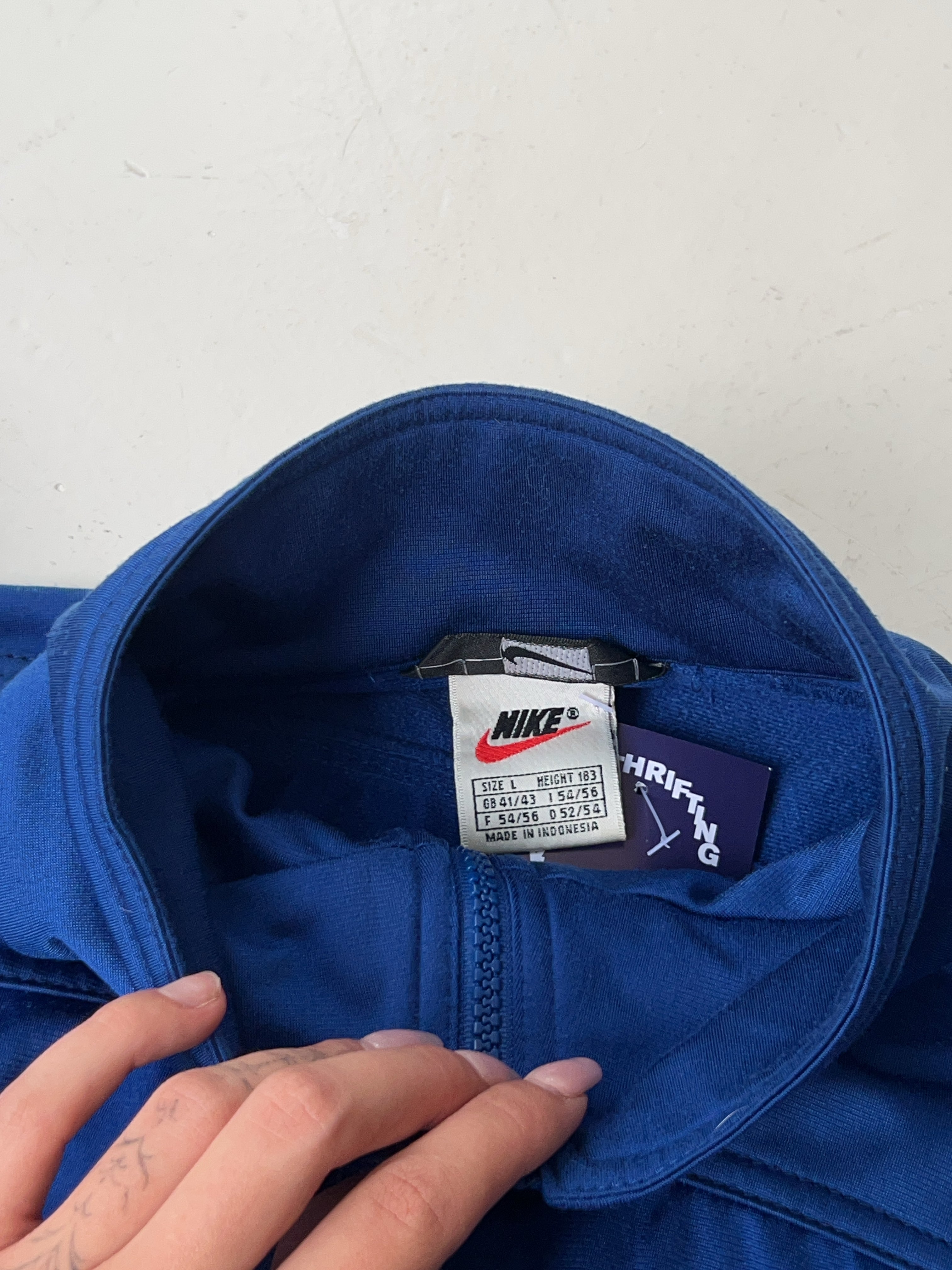 Vintage Nike Blue Track Jacke (L)