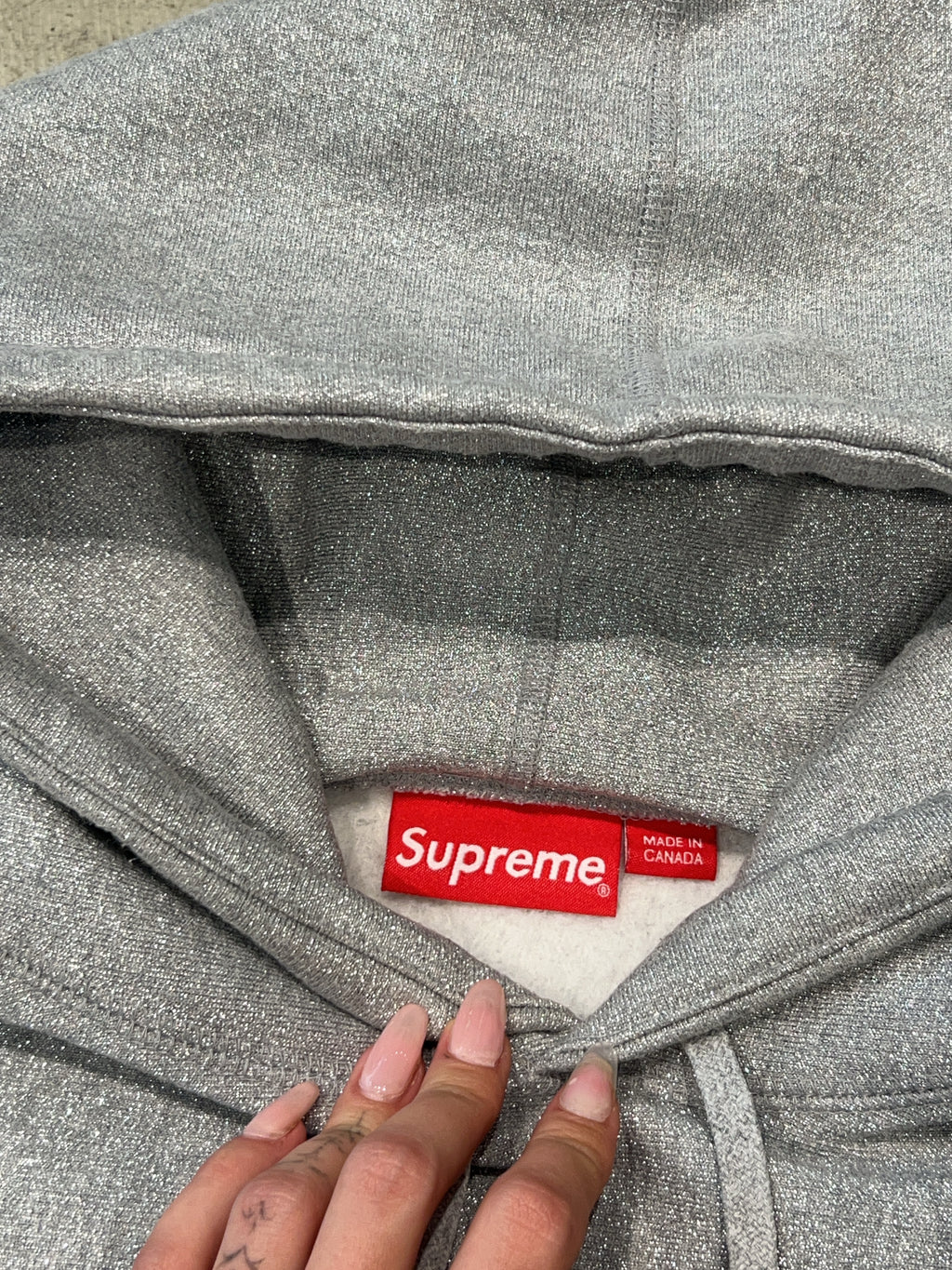 Vintage Supreme SS23 Glitter Arc Hoodie (L)