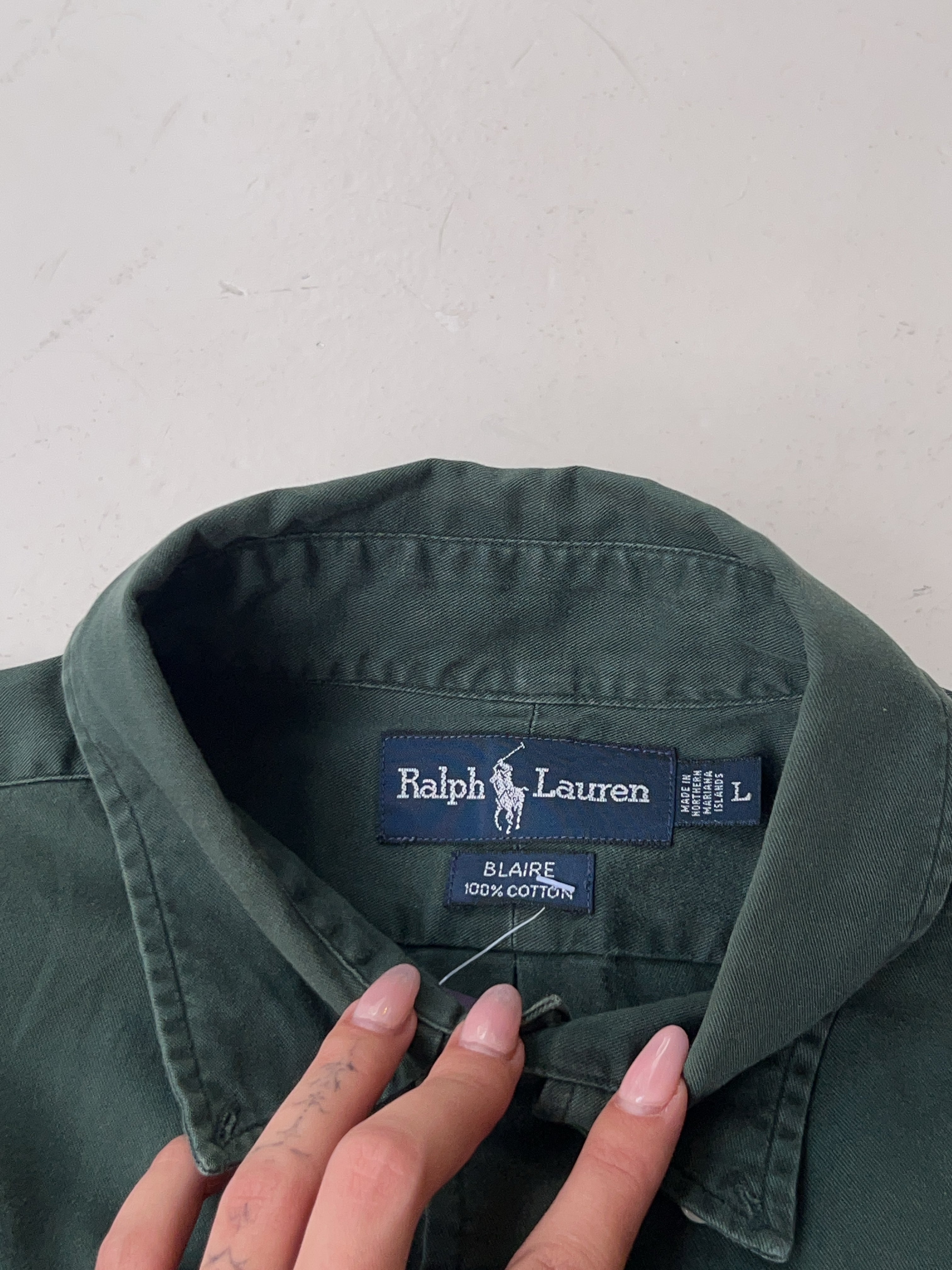 Vintage Ralph Lauren Green Shirt (L)