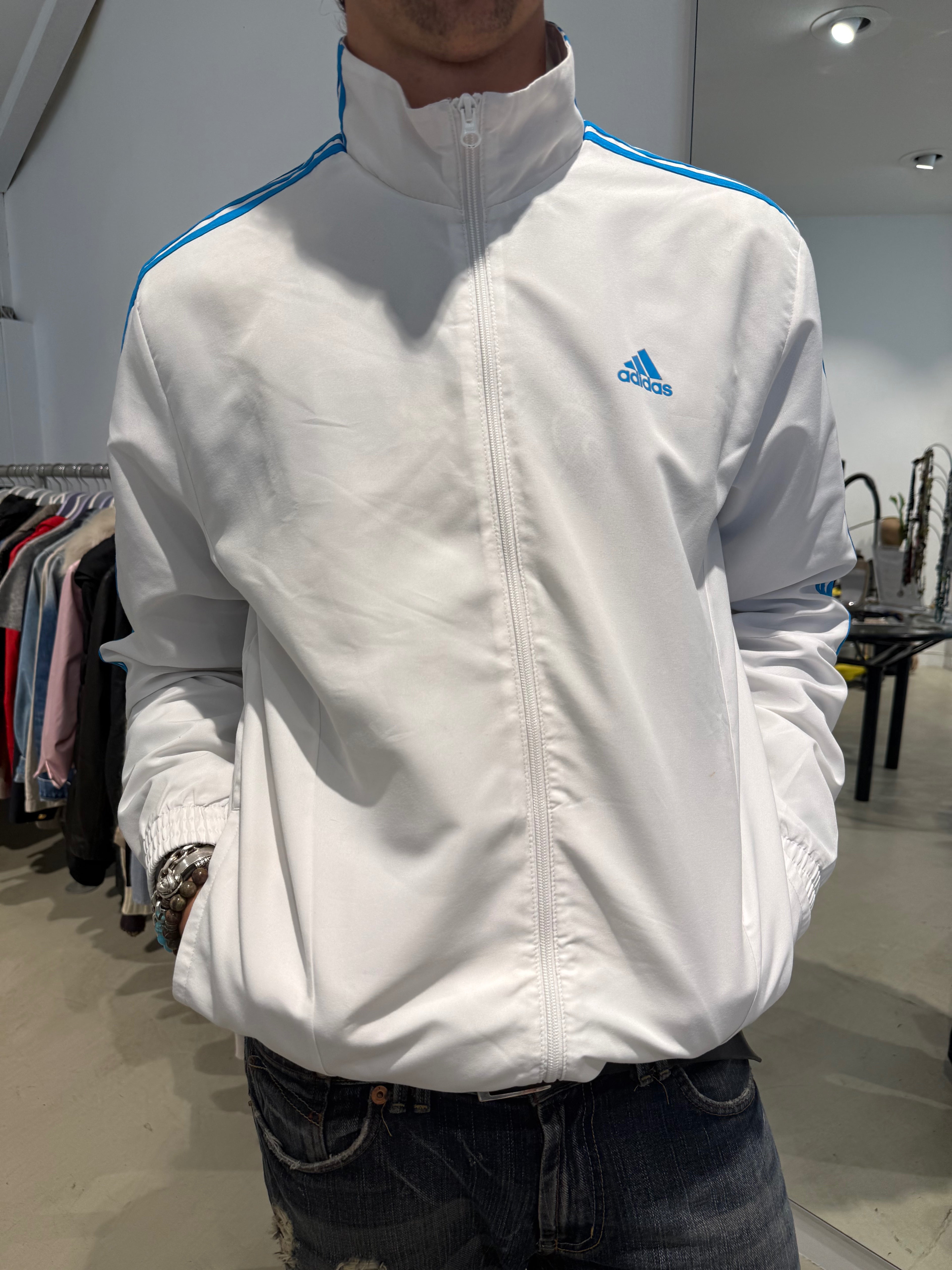 Vintage Adidas Weiße Jacke (XL)
