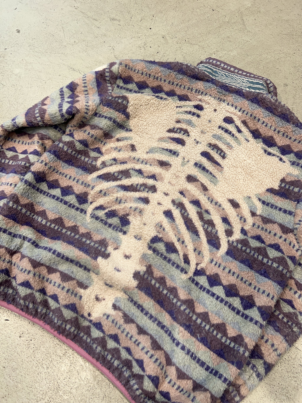 Vintage Kapital Ashland Stripe & Bone Fleece Jacke (XL)