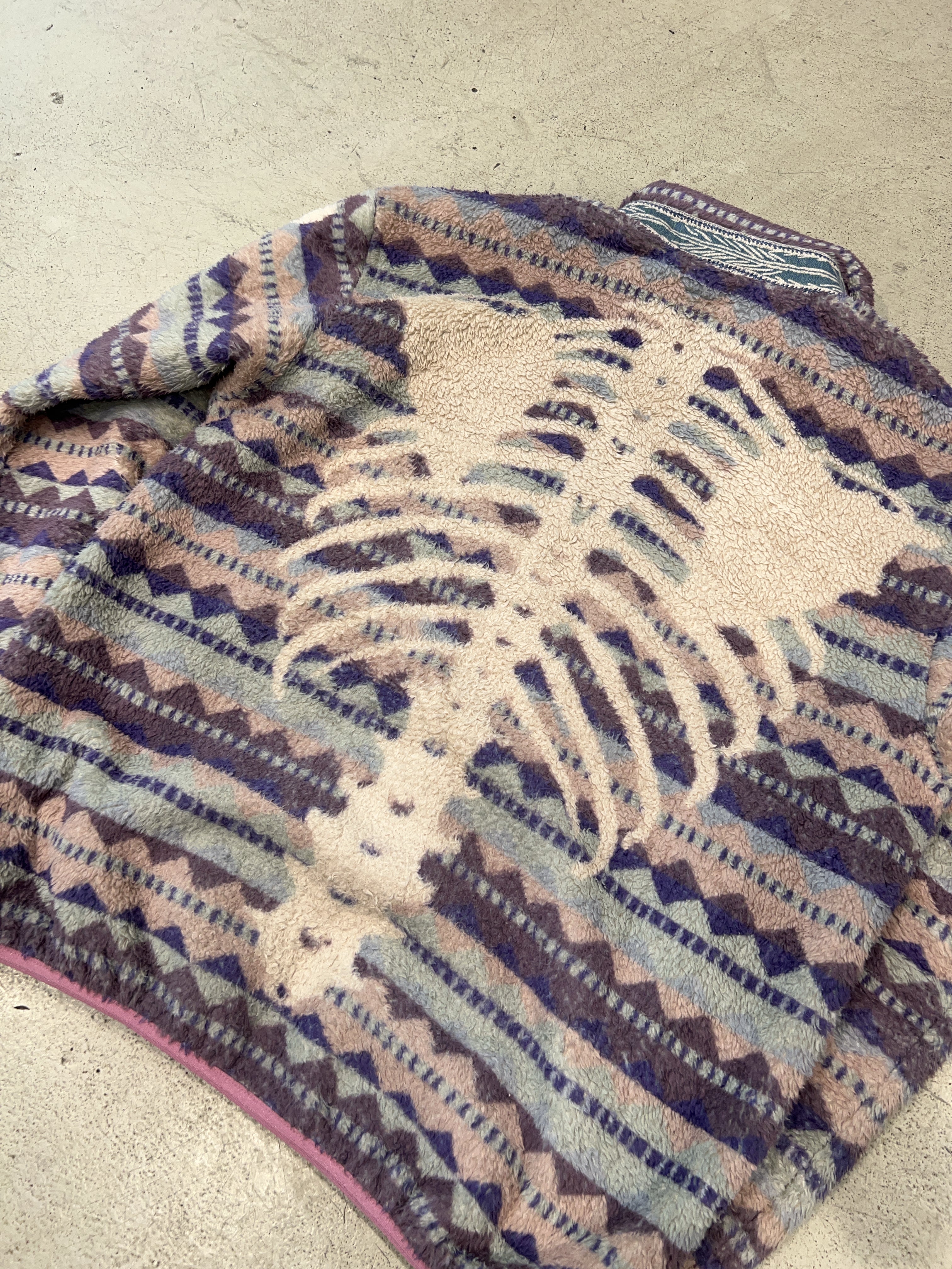 Vintage Kapital Ashland Stripe & Bone Fleece Jacke (XL)