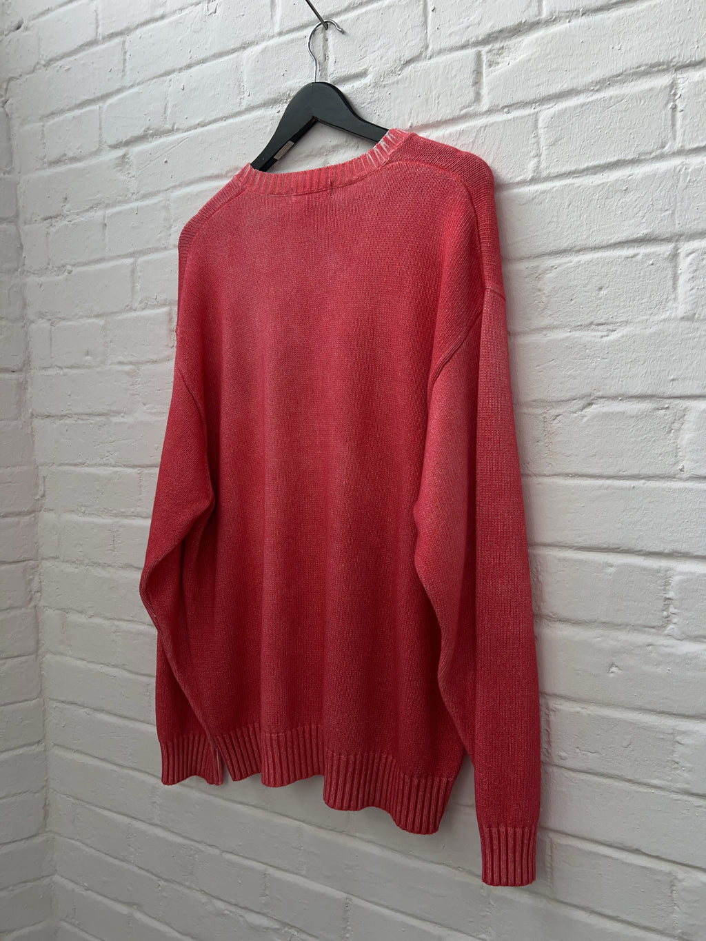 Supreme Printed Washed Knit Sweater Pink (L)