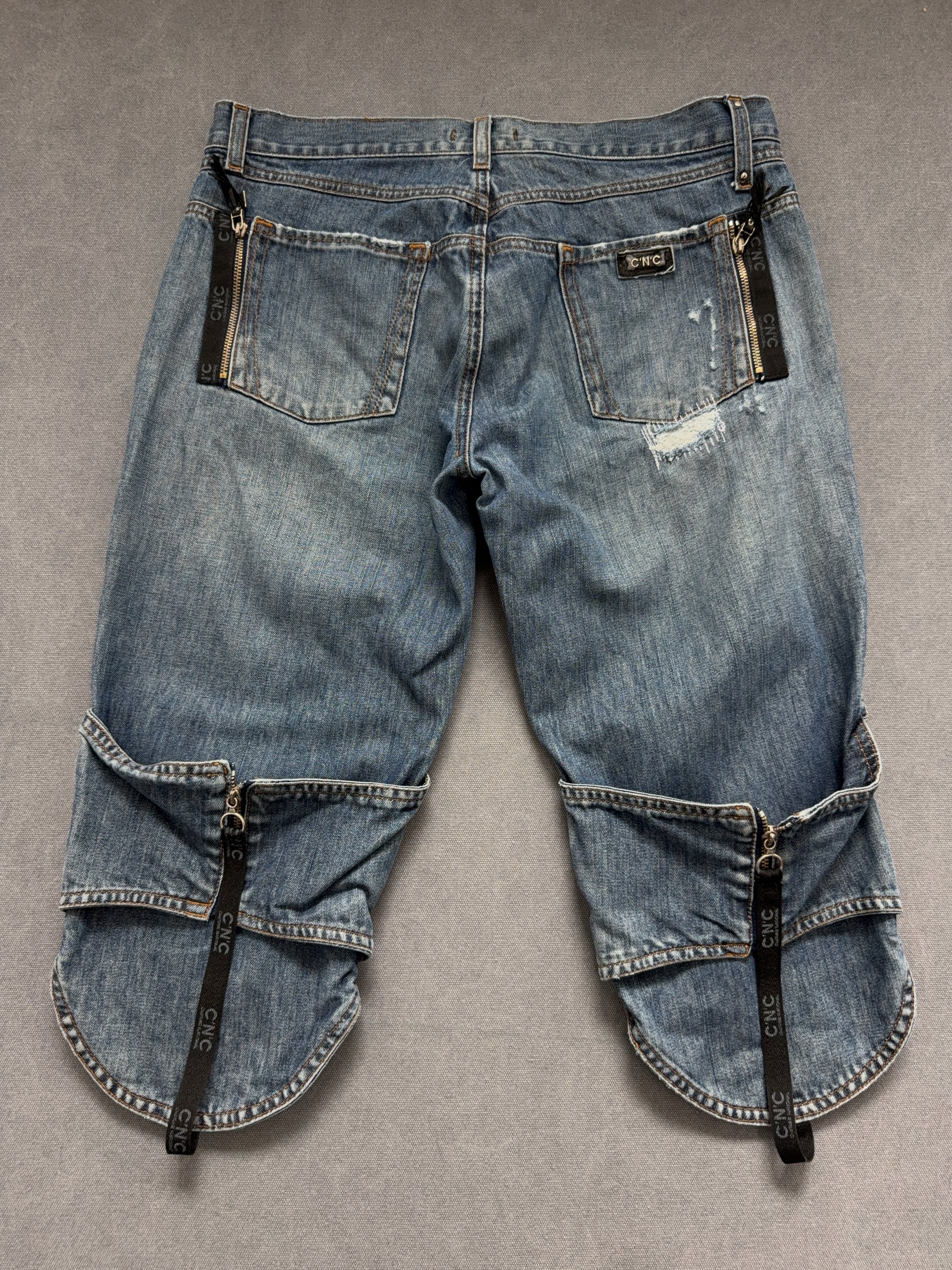 Vintage C'N'C Denim Capri unisex. Y2K Second Hand 2000s Fashion 