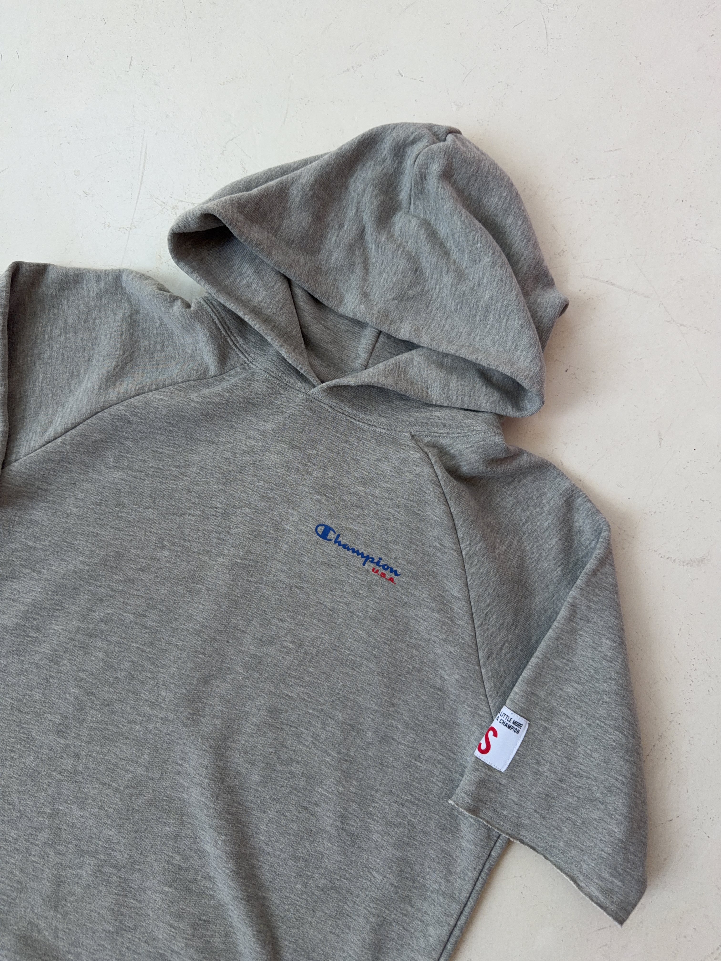 Vintage Champion Short Sleeve Hoodie (S)