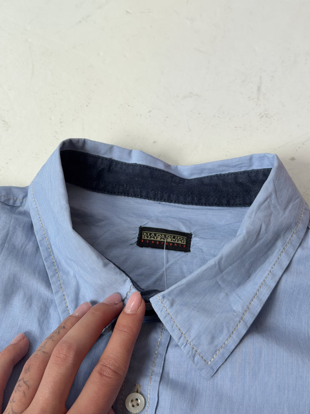 Vintage Napapijri Blue Shirt (XL)