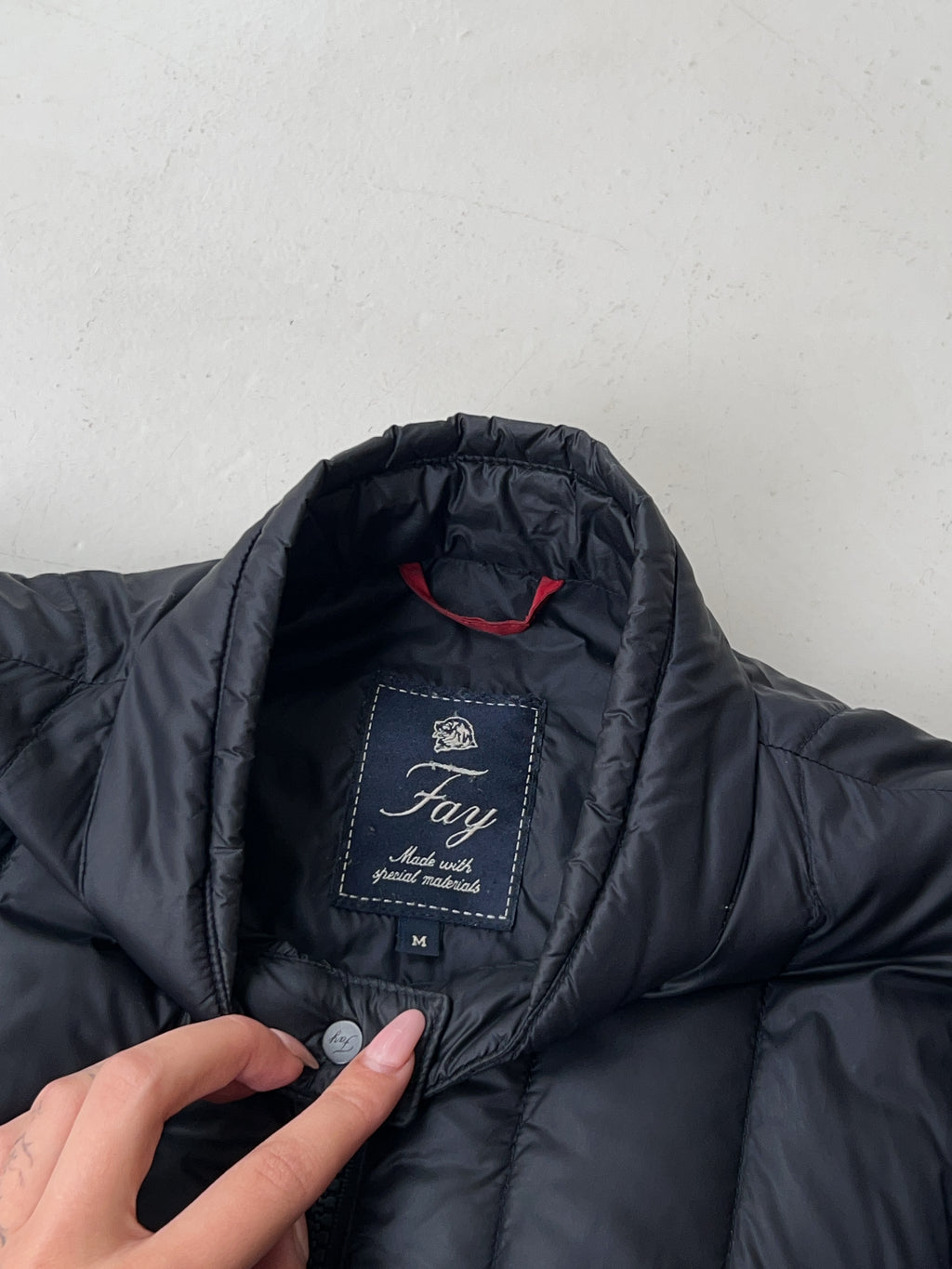 Vintage Fay Black Quilted Jacket (M)