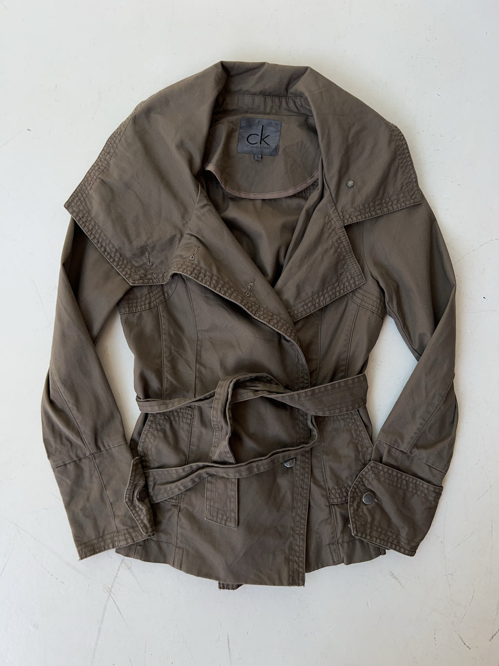 Vintage Calvin Klein Brown Short Coat (S)
